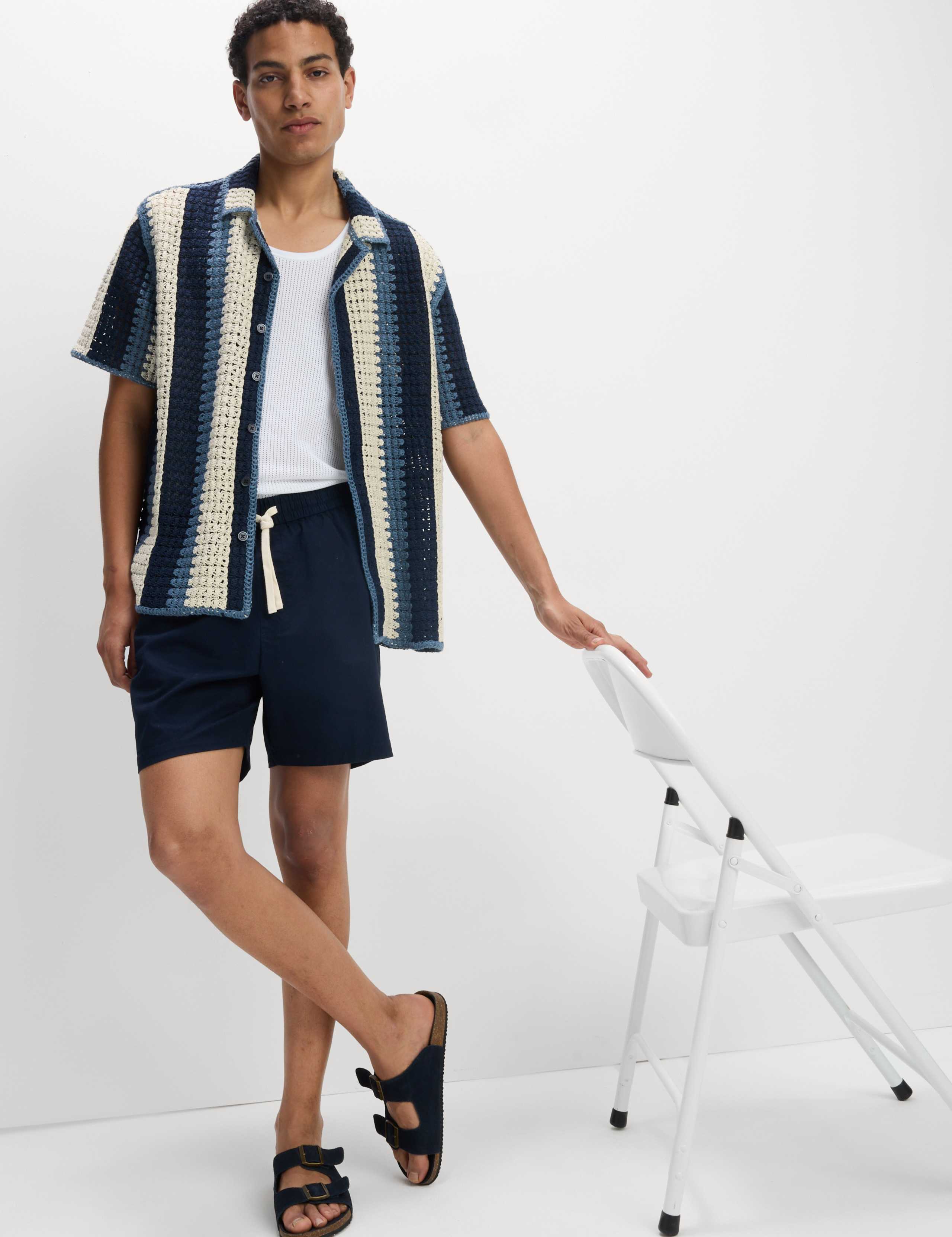 Relaxed Fit Knitted Striped Shirt 4 of 6