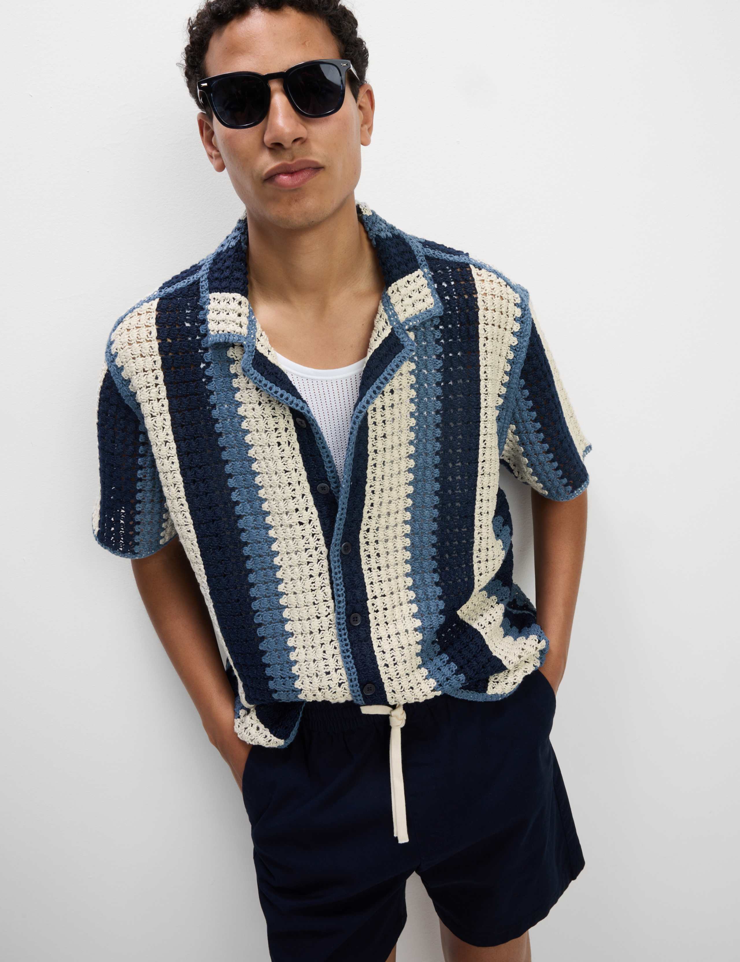 Relaxed Fit Knitted Striped Shirt 6 of 6