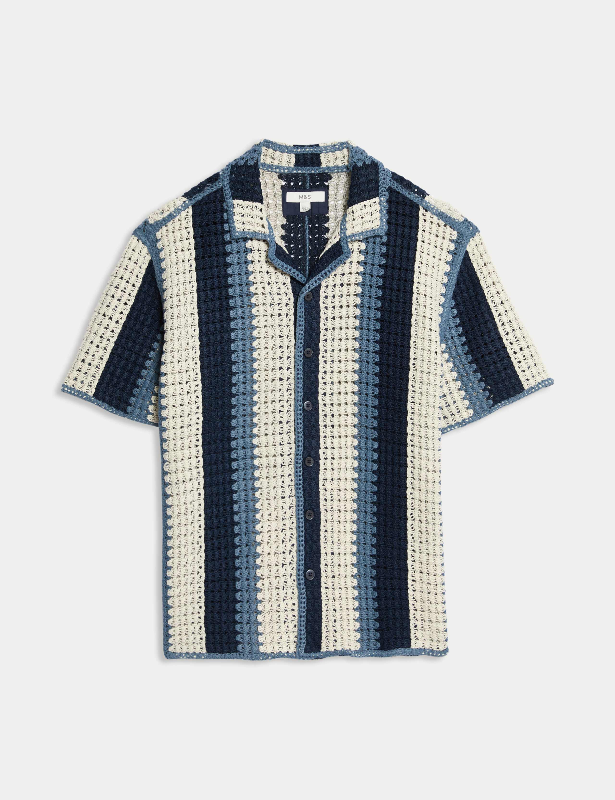 Relaxed Fit Knitted Striped Shirt 2 of 6