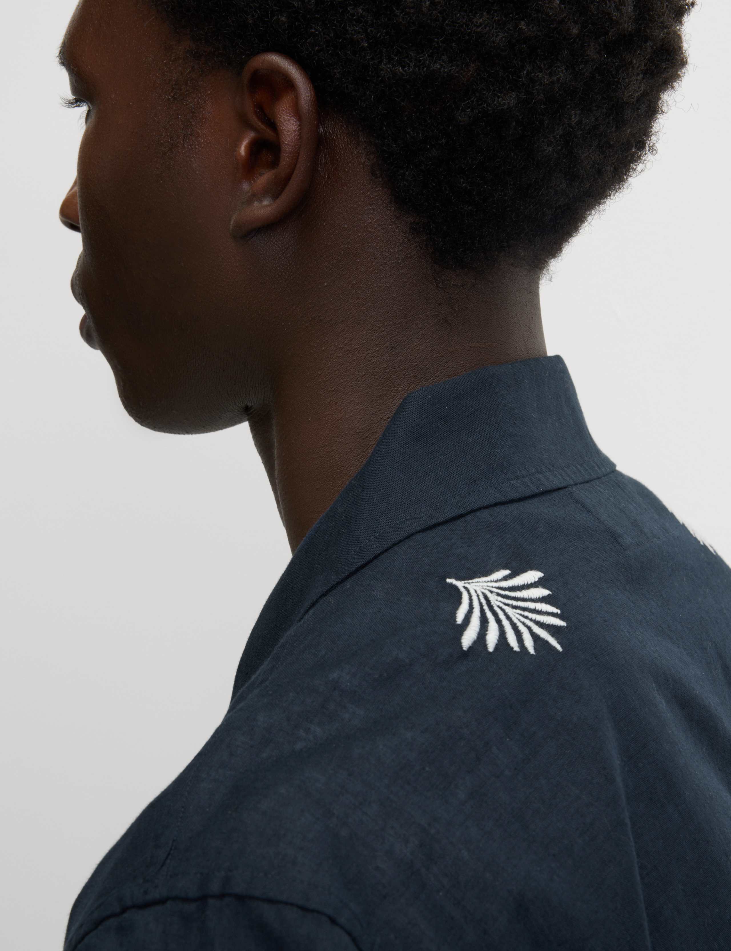 Cotton Rich Palm Embroidery Shirt 4 of 5
