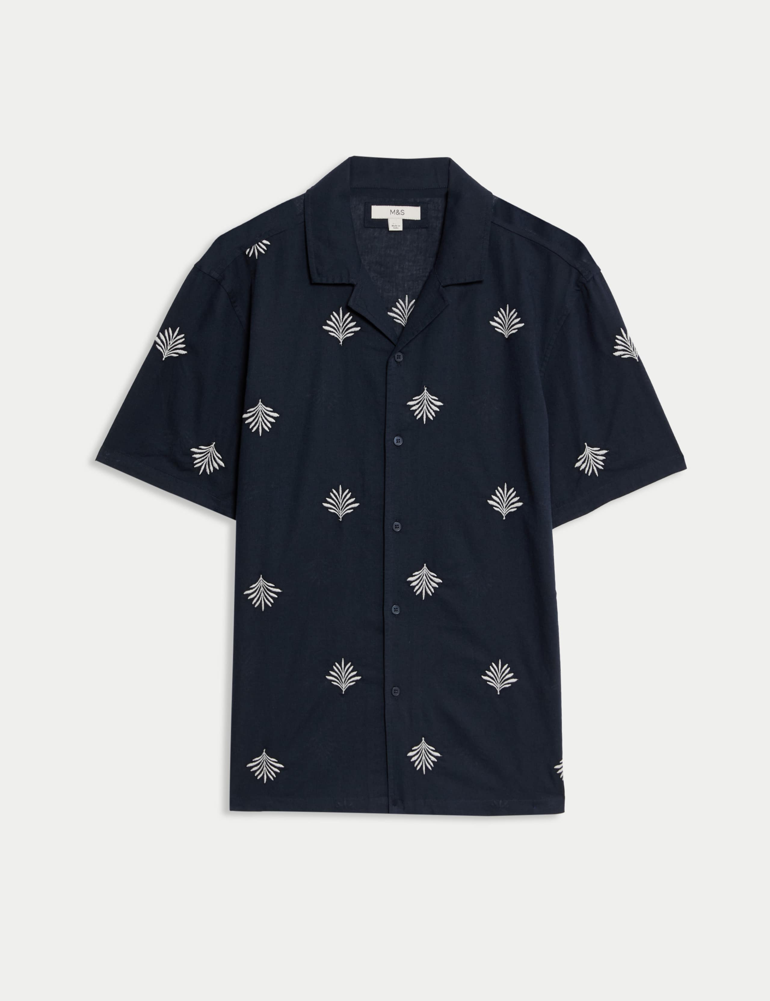 Cotton Rich Palm Embroidery Shirt 2 of 5