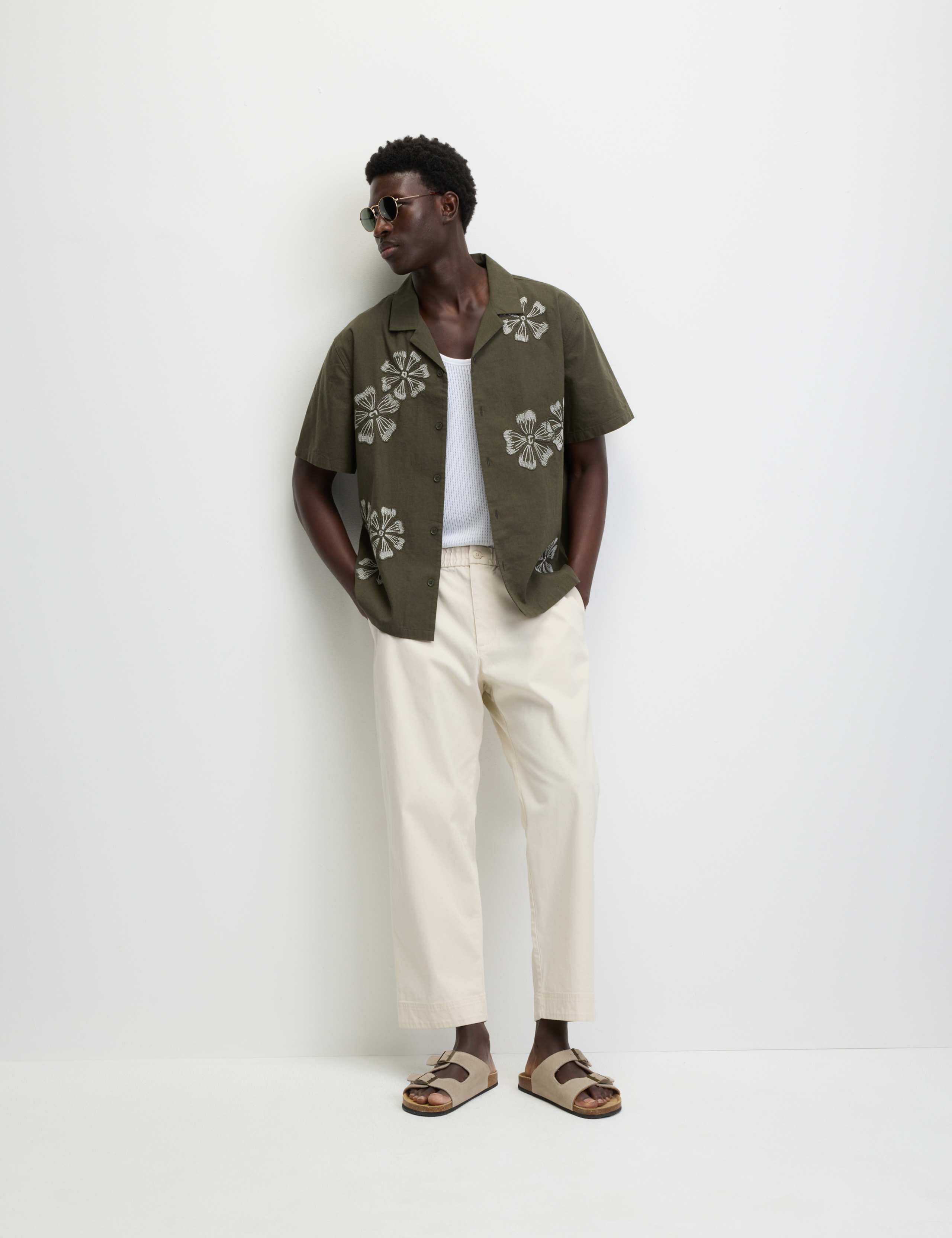 Regular Fit Cotton Linen Blend Short Sleeve Shirt 3 of 6