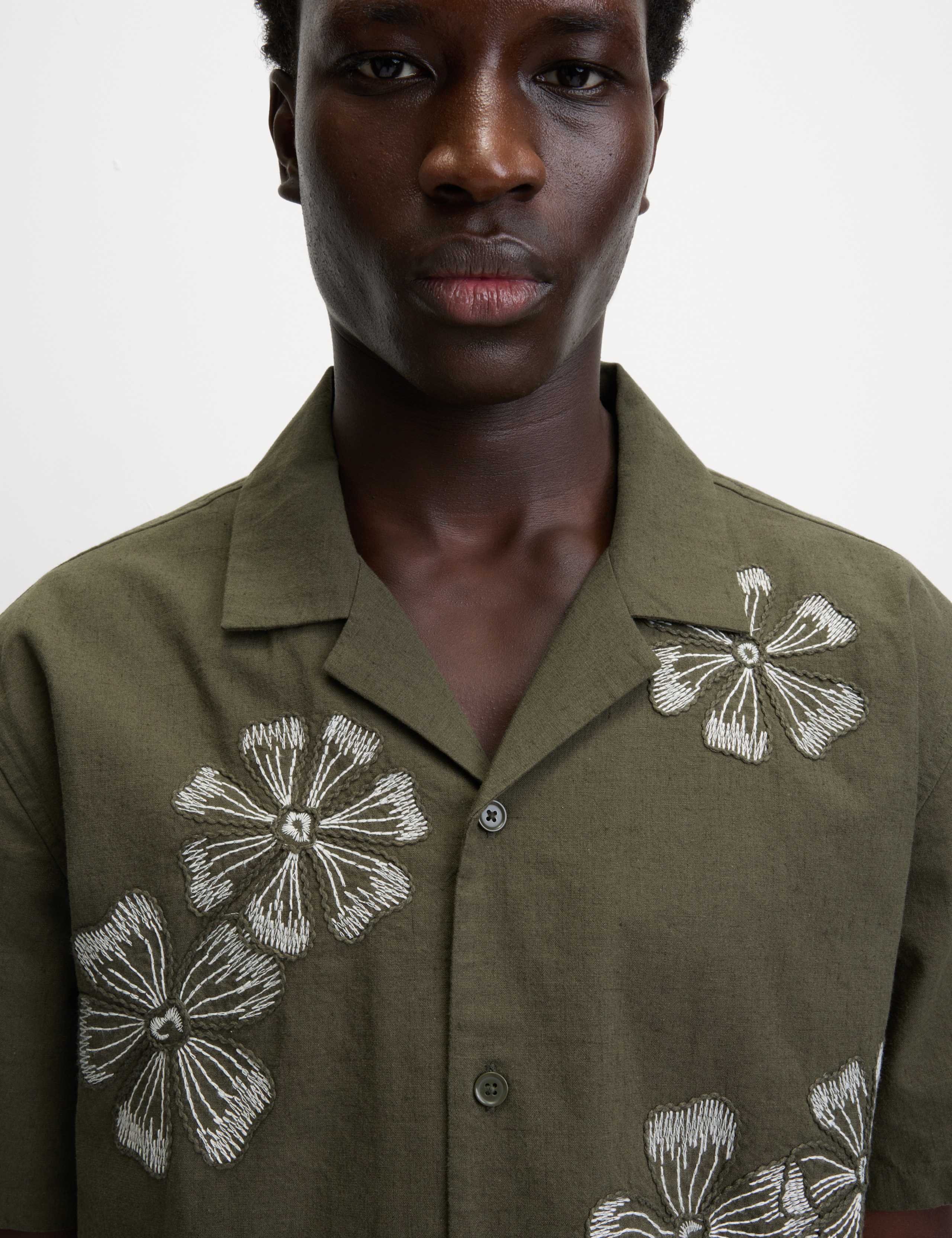 Regular Fit Cotton Linen Blend Short Sleeve Shirt 4 of 6