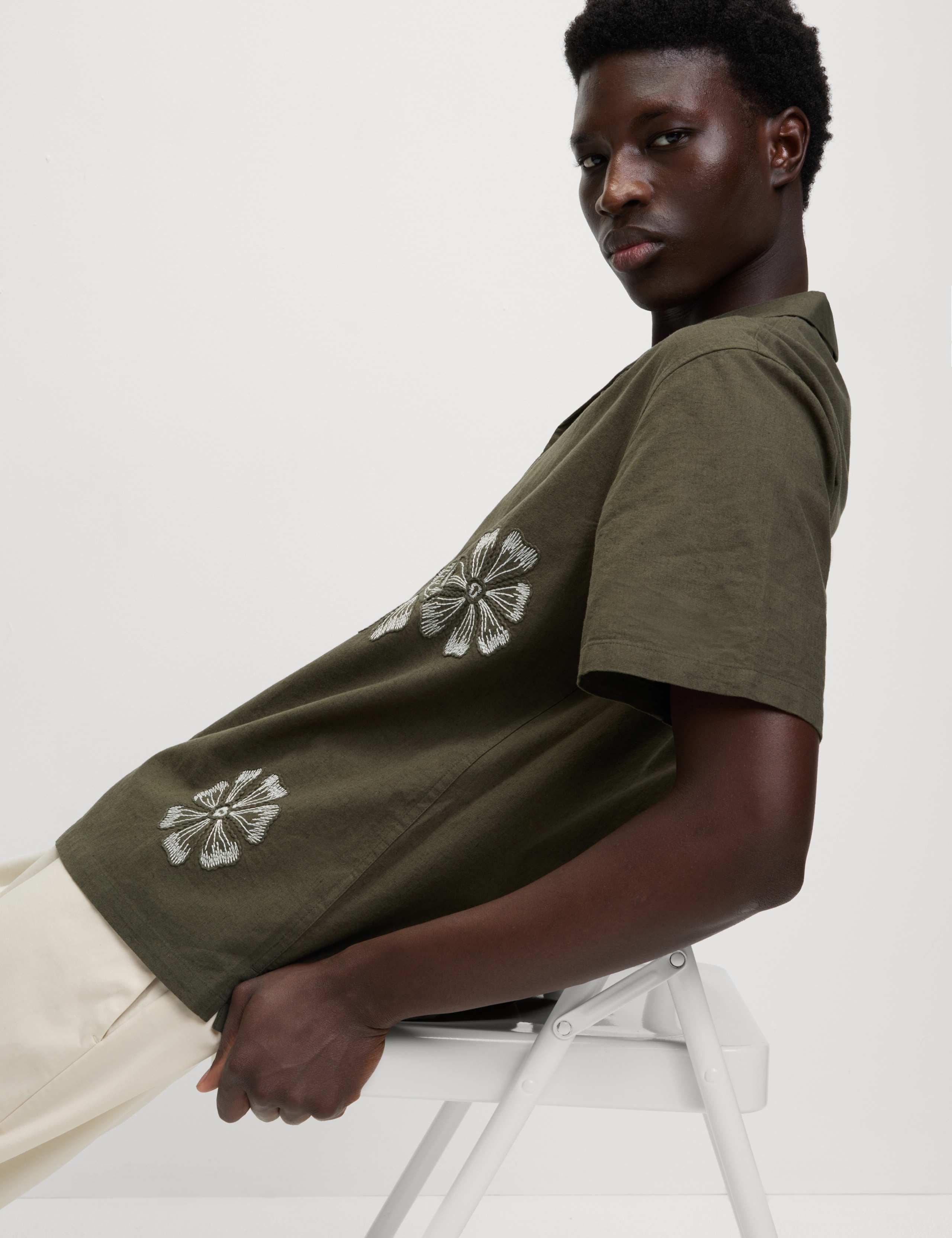 Regular Fit Cotton Linen Blend Short Sleeve Shirt 5 of 6