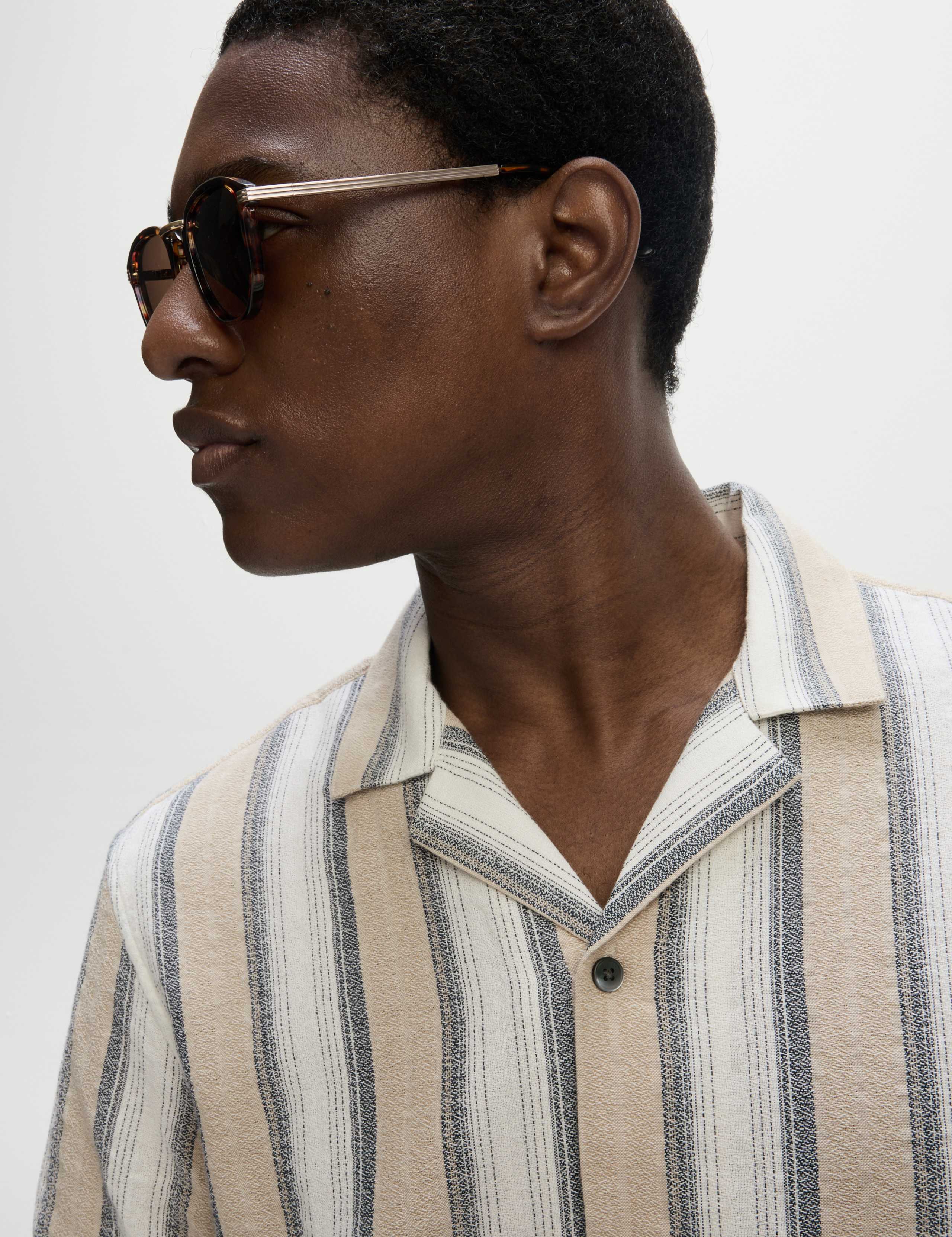 Pure Cotton Striped Short Sleeve Shirt 3 of 5