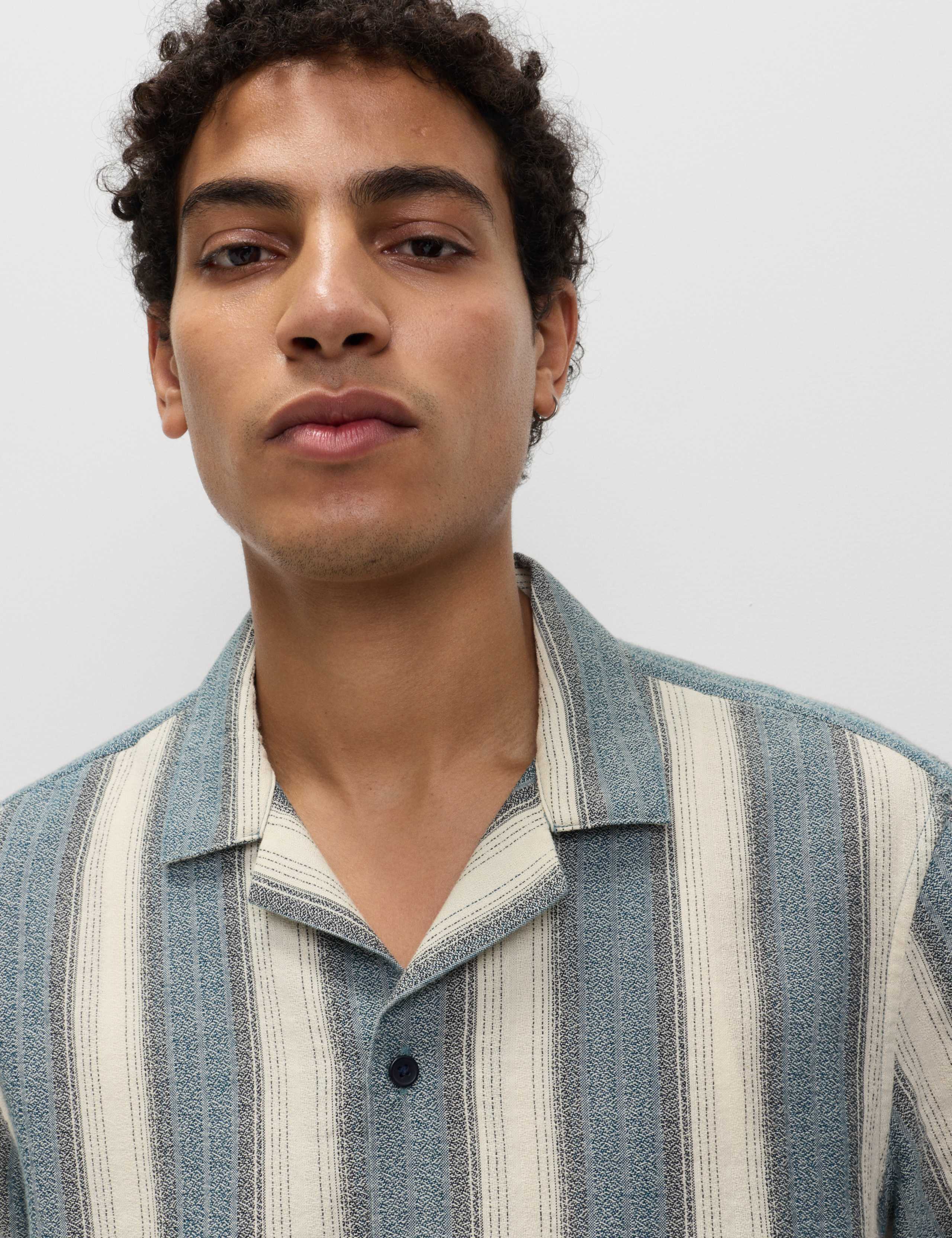 Pure Cotton Striped Short Sleeve Shirt 1 of 5