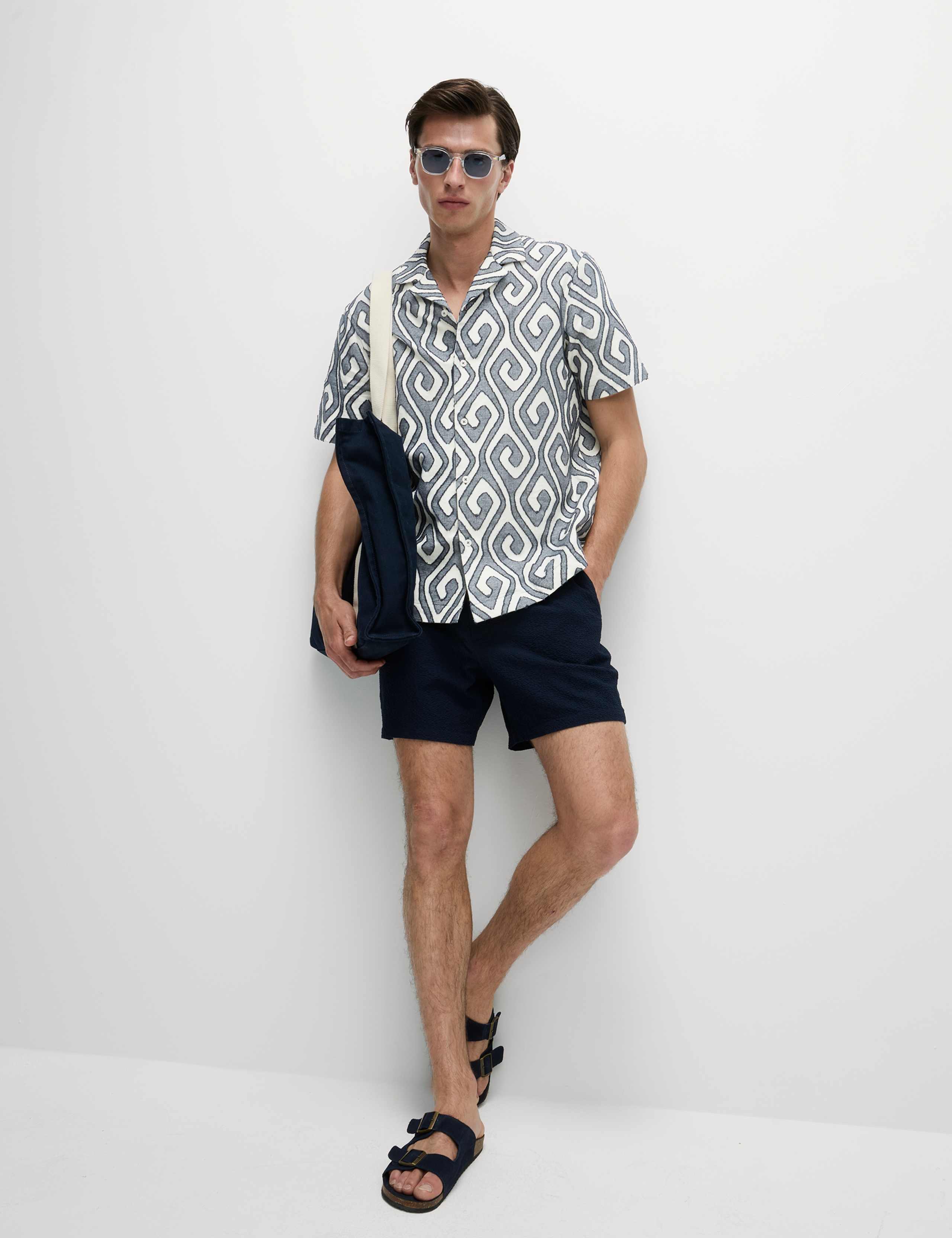 Pure Cotton Jacquard Shirt 4 of 5