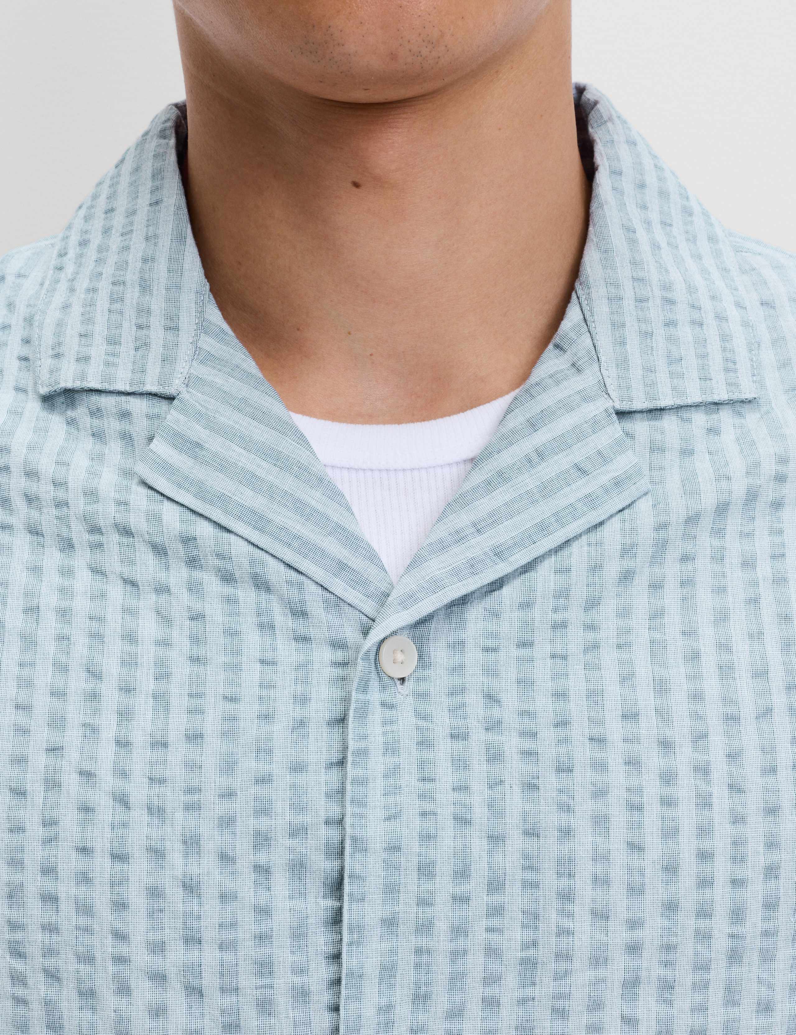 Pure Cotton Seersucker Short Sleeve Shirt 1 of 6
