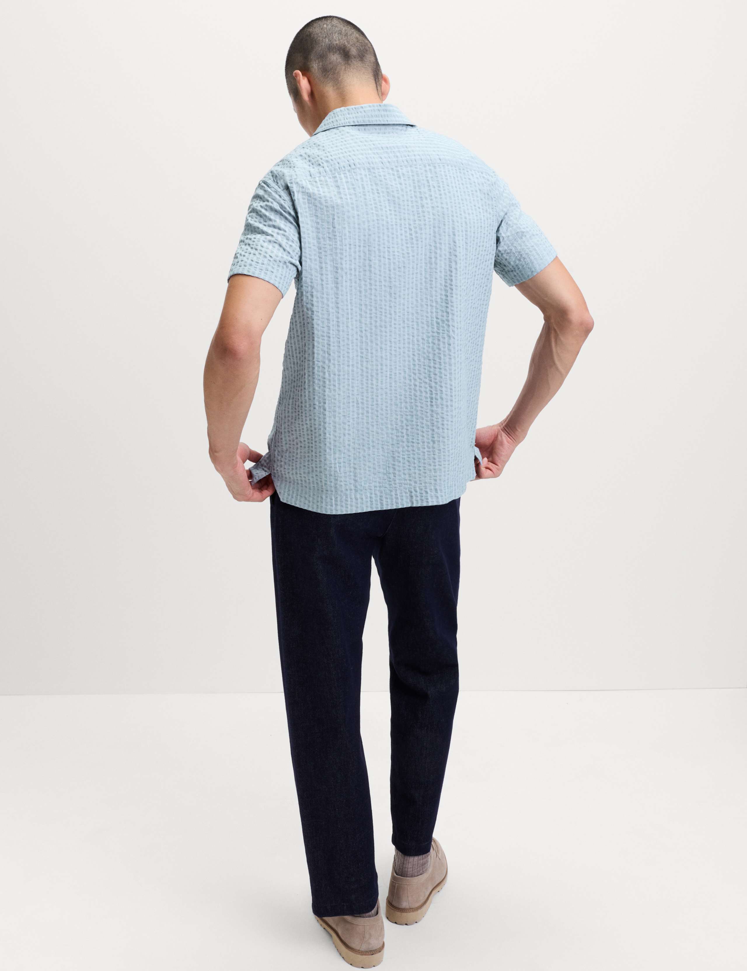 Pure Cotton Seersucker Short Sleeve Shirt 5 of 6