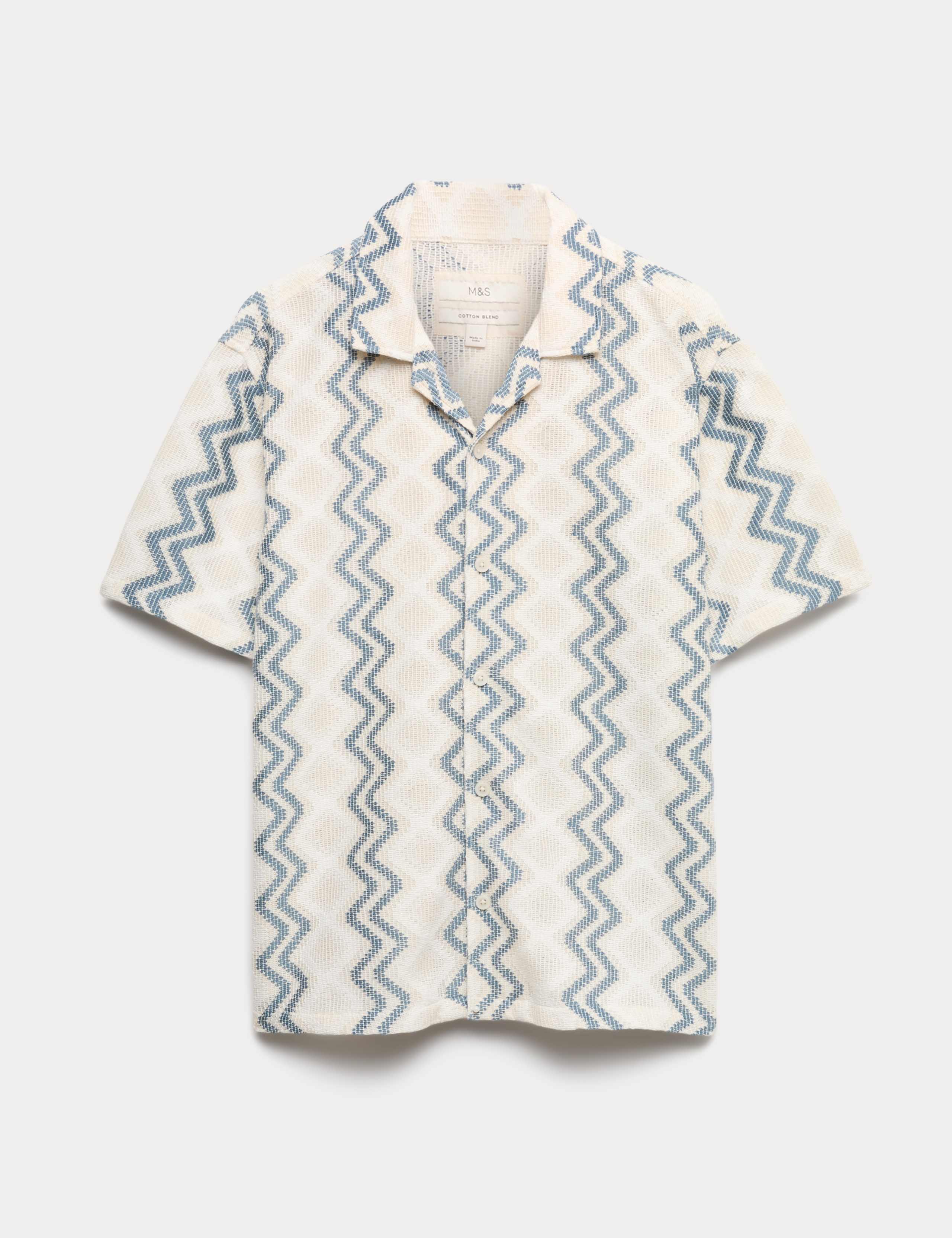 Relaxed Fit Cotton Blend Short Sleeve Shirt 2 of 5