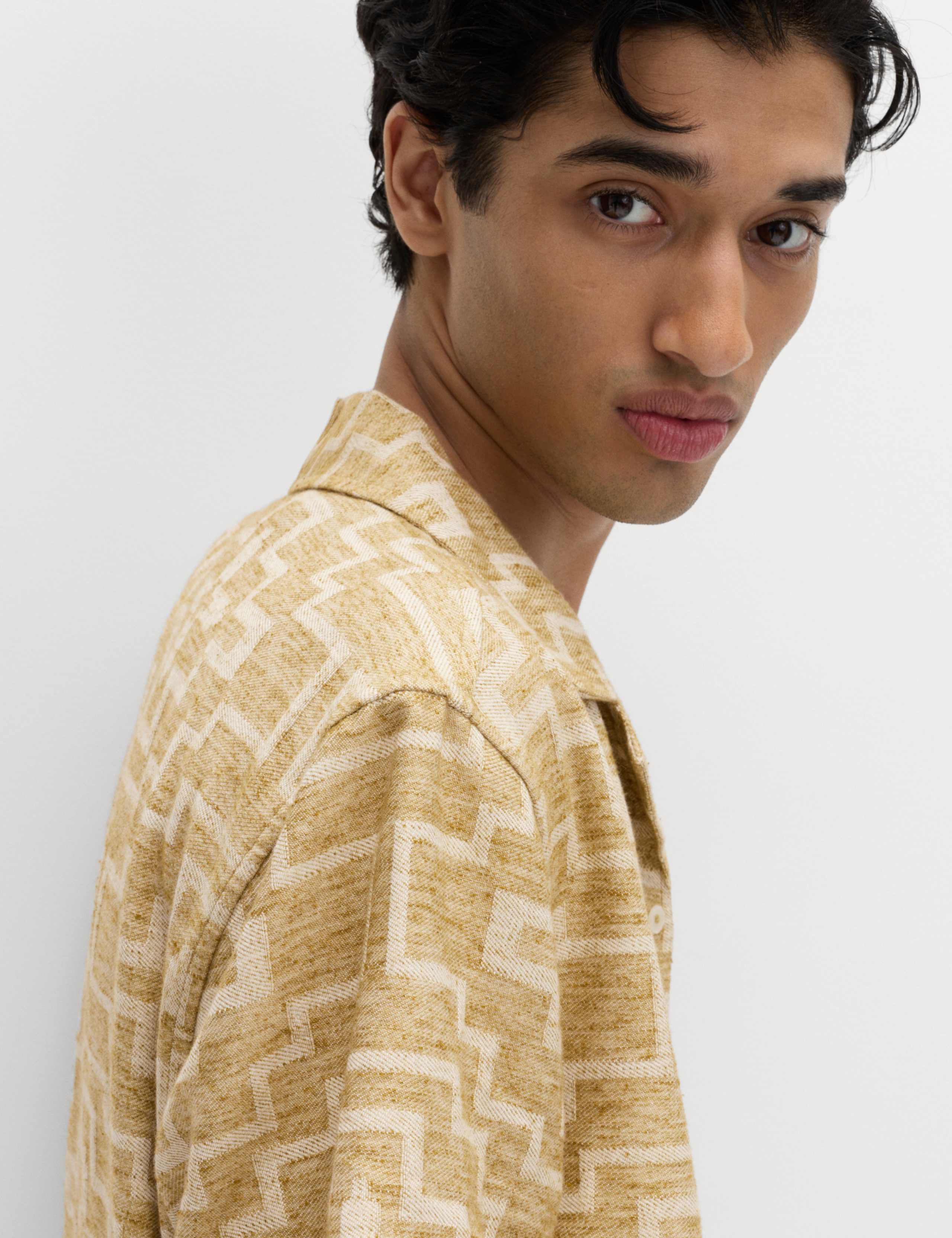 Cotton Rich Geometric Short Sleeve Shirt 3 of 6