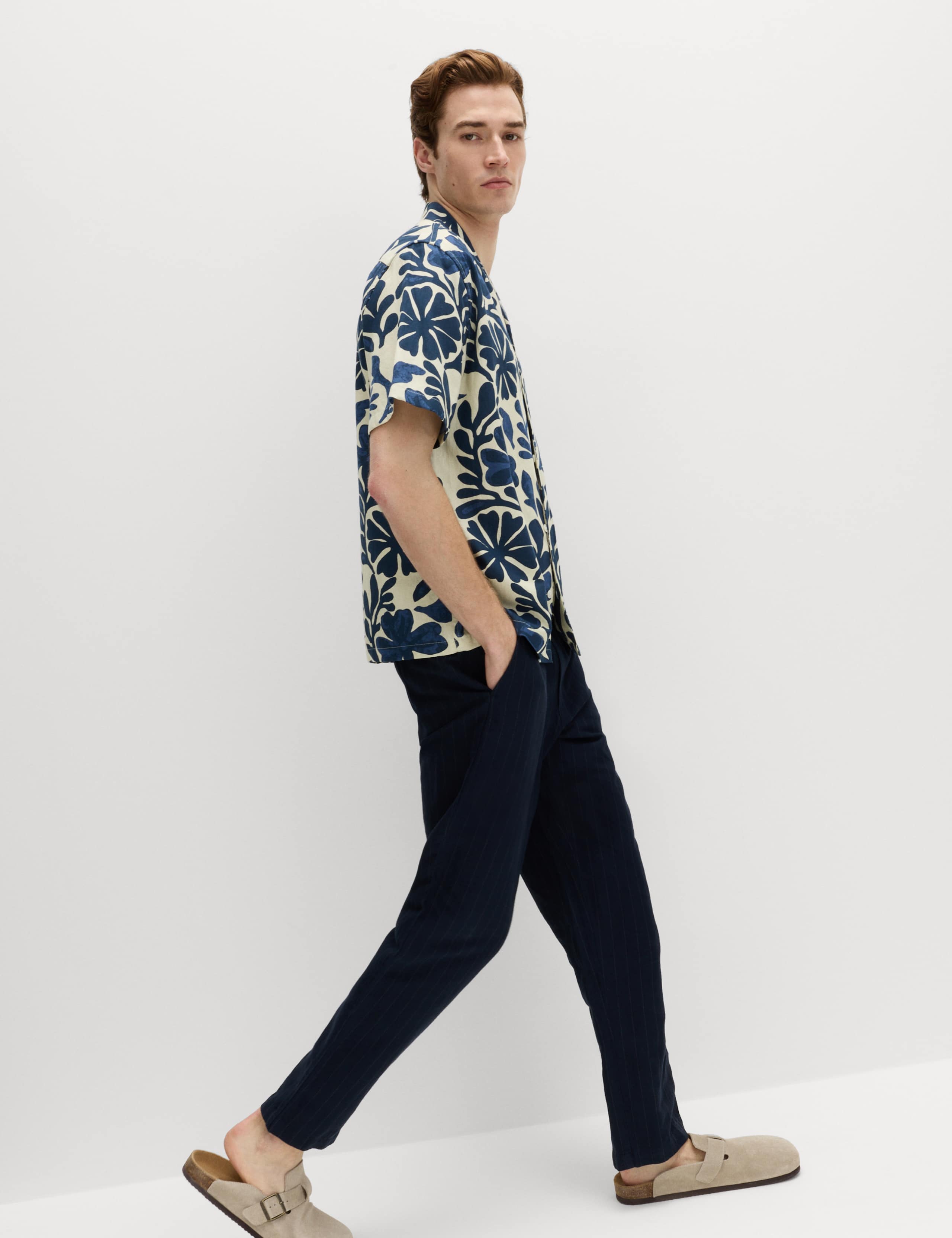 Pure Cotton Floral Short Sleeve Shirt 5 of 6