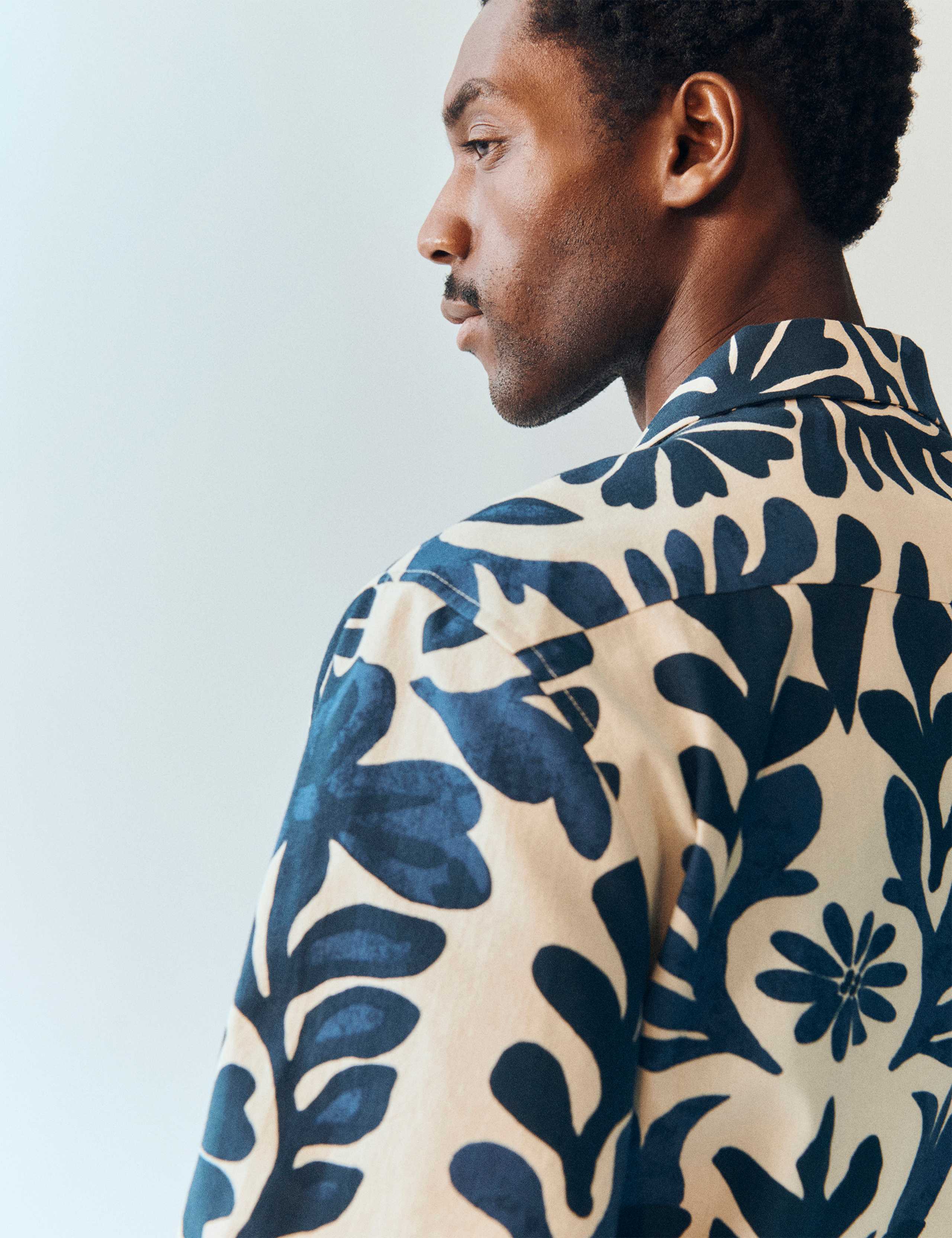 Pure Cotton Floral Short Sleeve Shirt 7 of 7