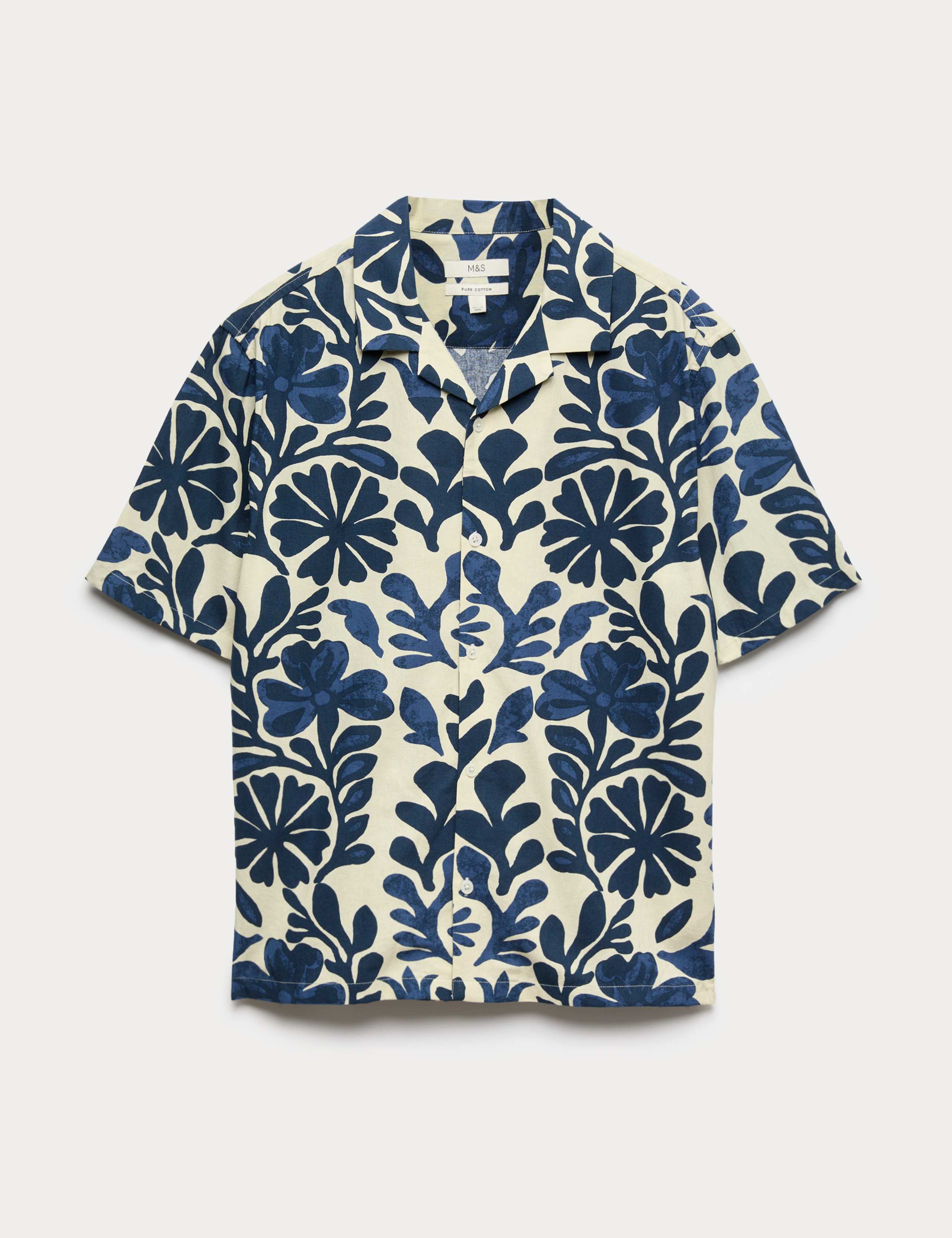 Pure Cotton Floral Short Sleeve Shirt 2 of 6