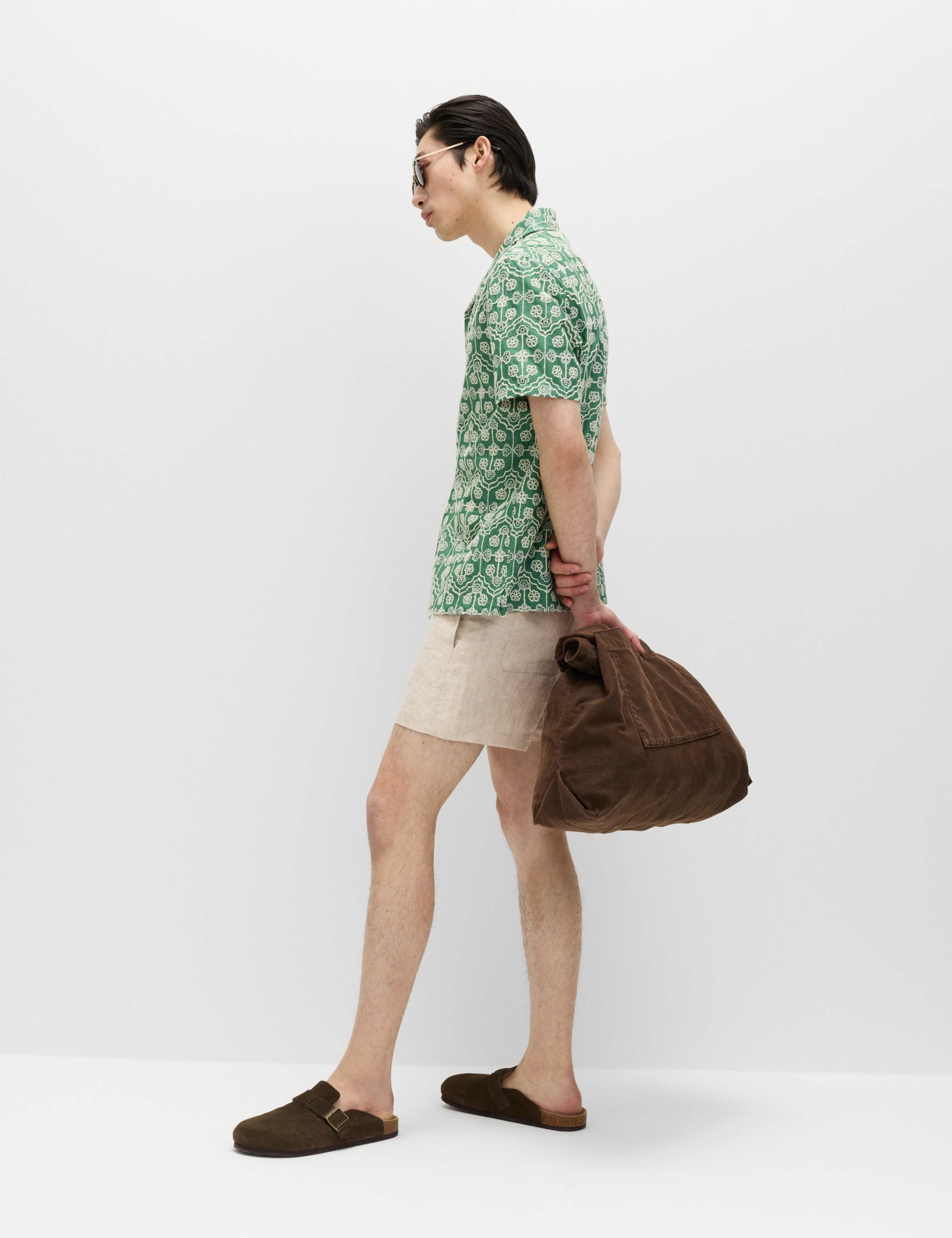 Pure Cotton Embroidered Short Sleeve Shirt 7 of 7