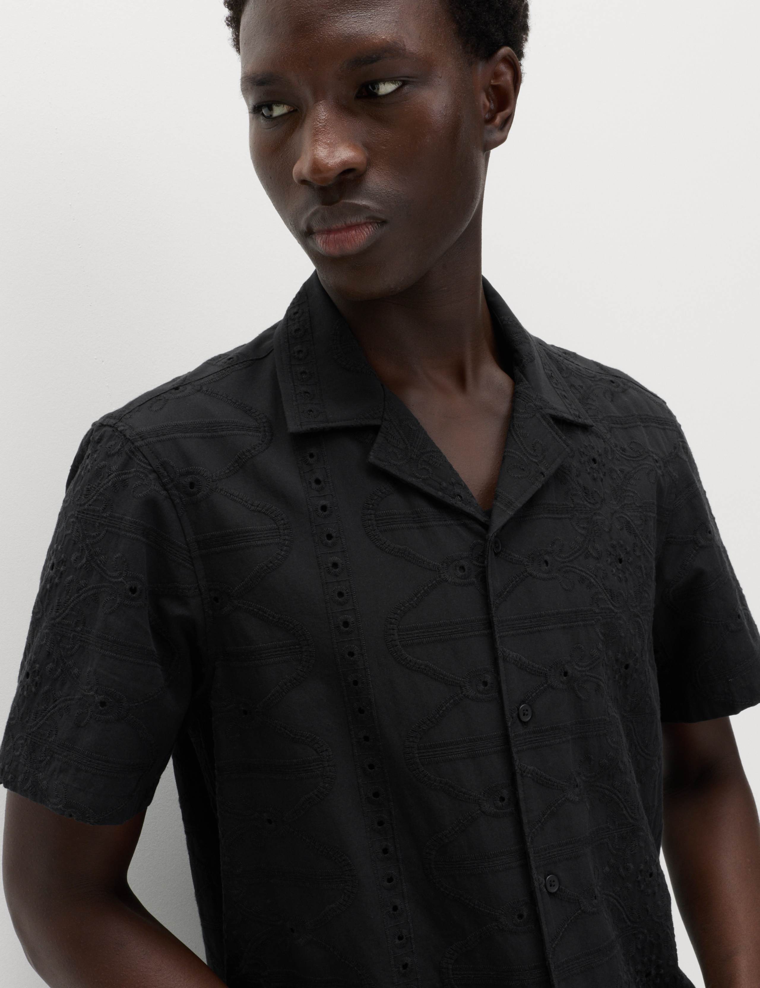Regular Fit Pure Cotton Embroidered Shirt 3 of 5
