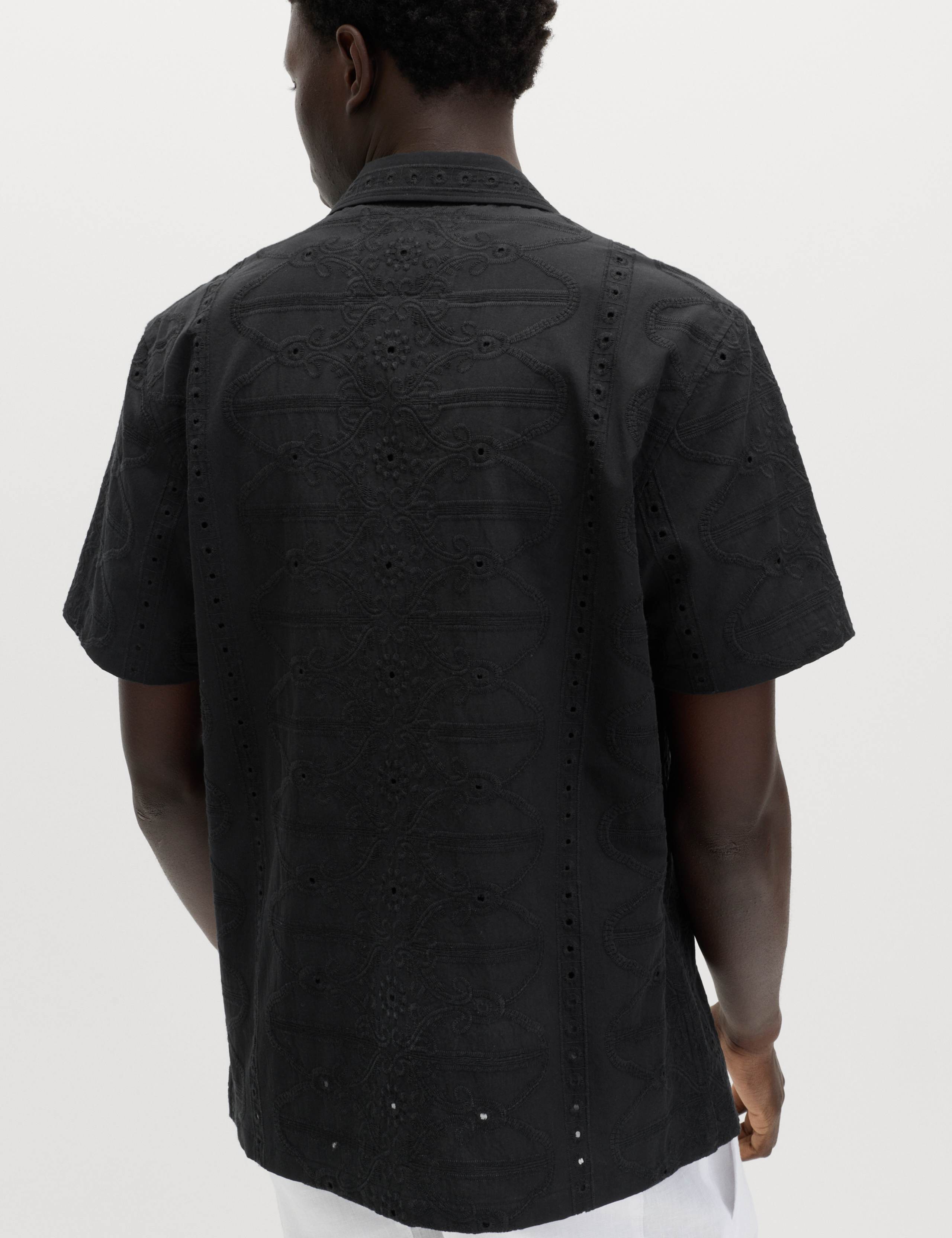Regular Fit Pure Cotton Embroidered Shirt 4 of 5