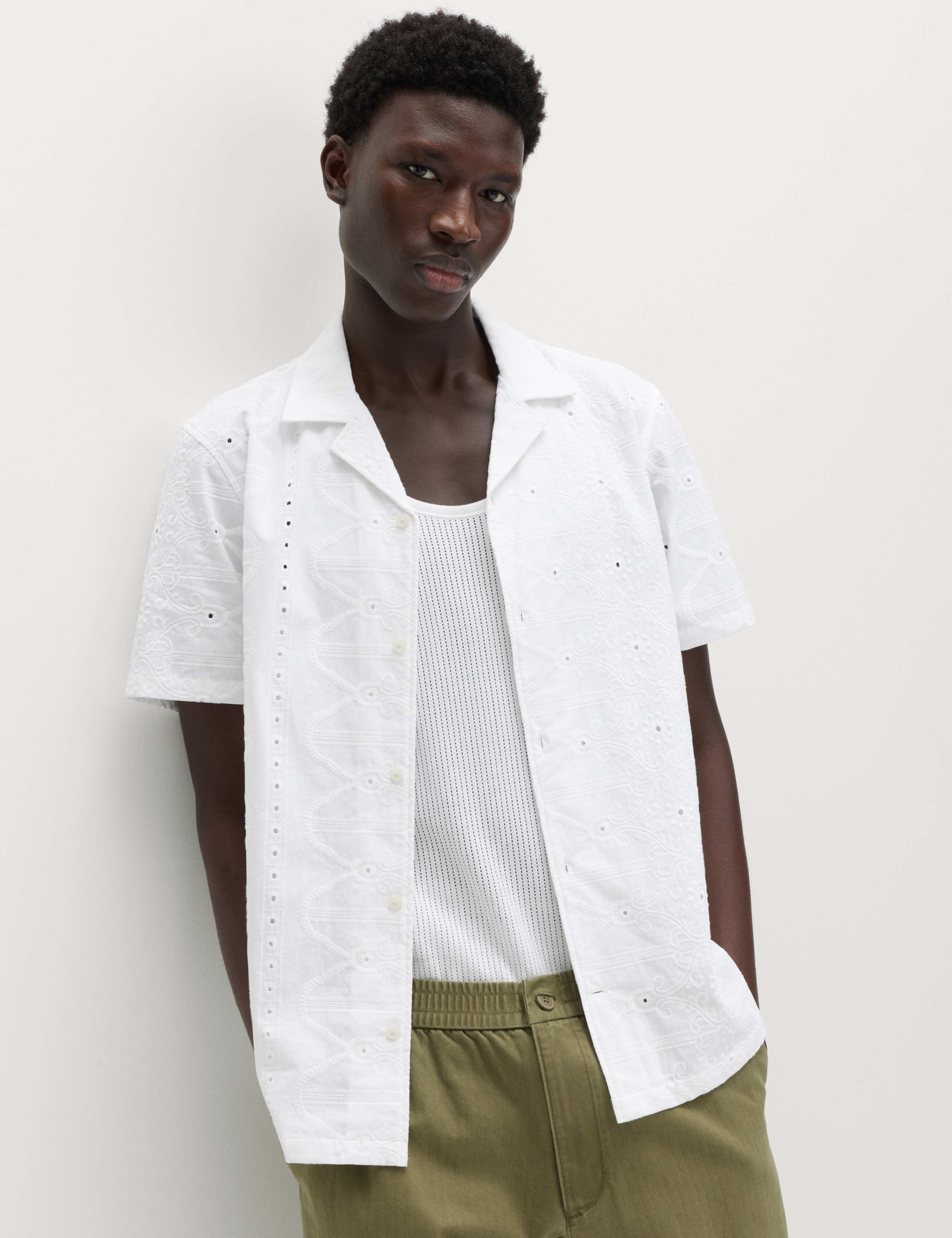 Regular Fit Pure Cotton Embroidered Shirt 1 of 5
