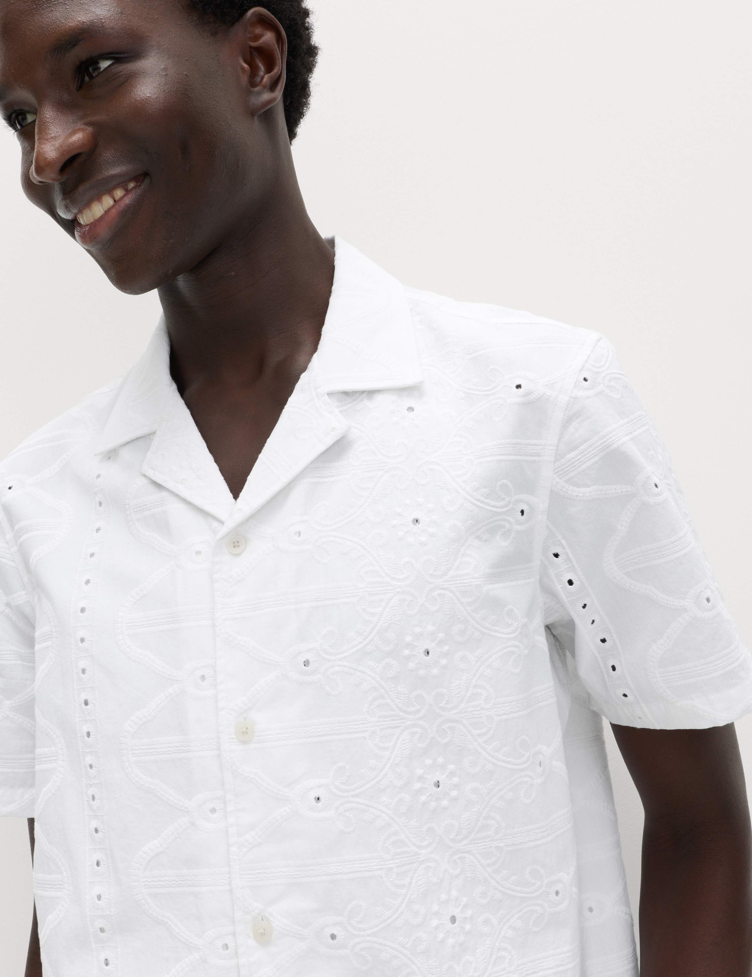Regular Fit Pure Cotton Embroidered Shirt 3 of 5