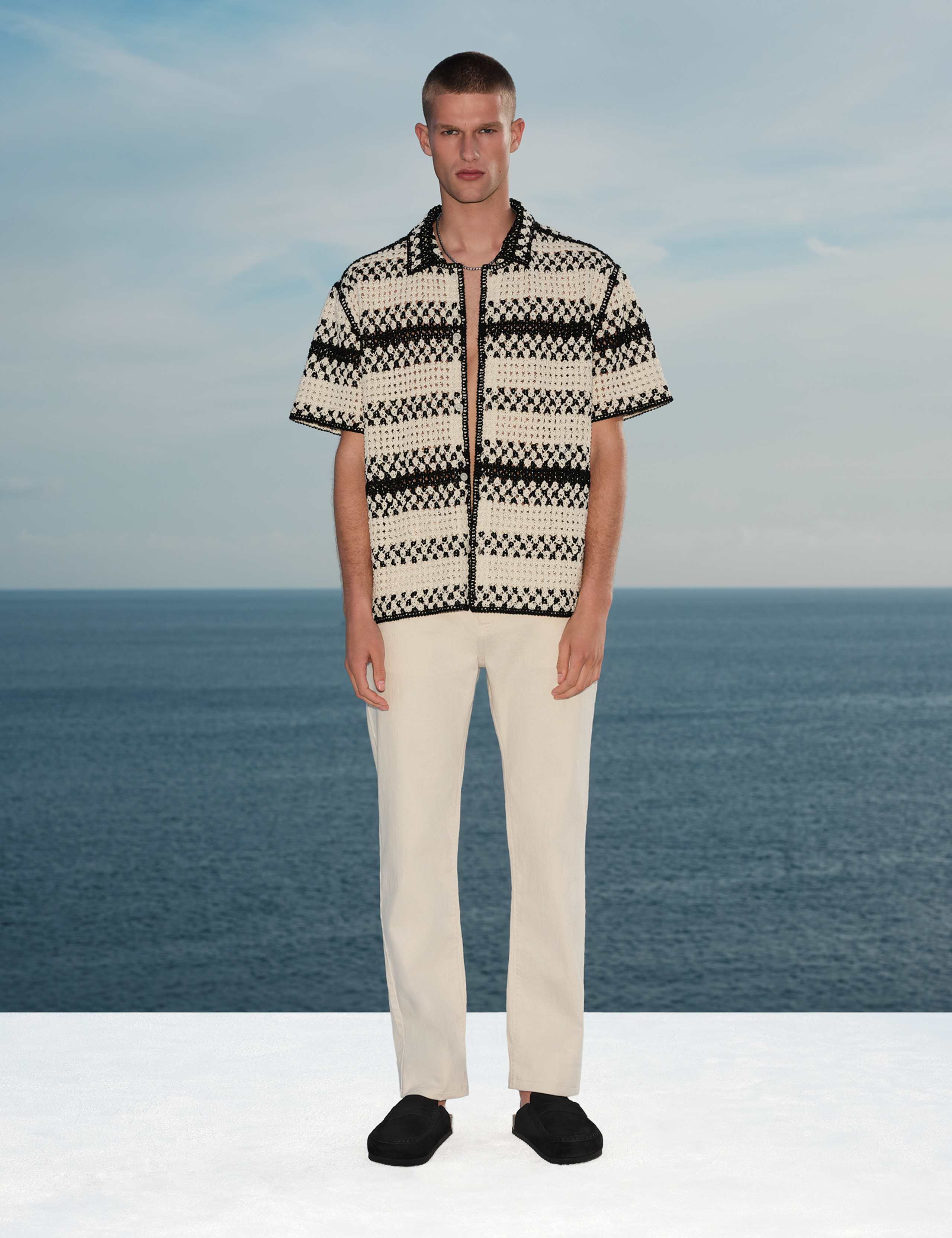 Relaxed Fit Knitted Polo Shirt 1 of 7