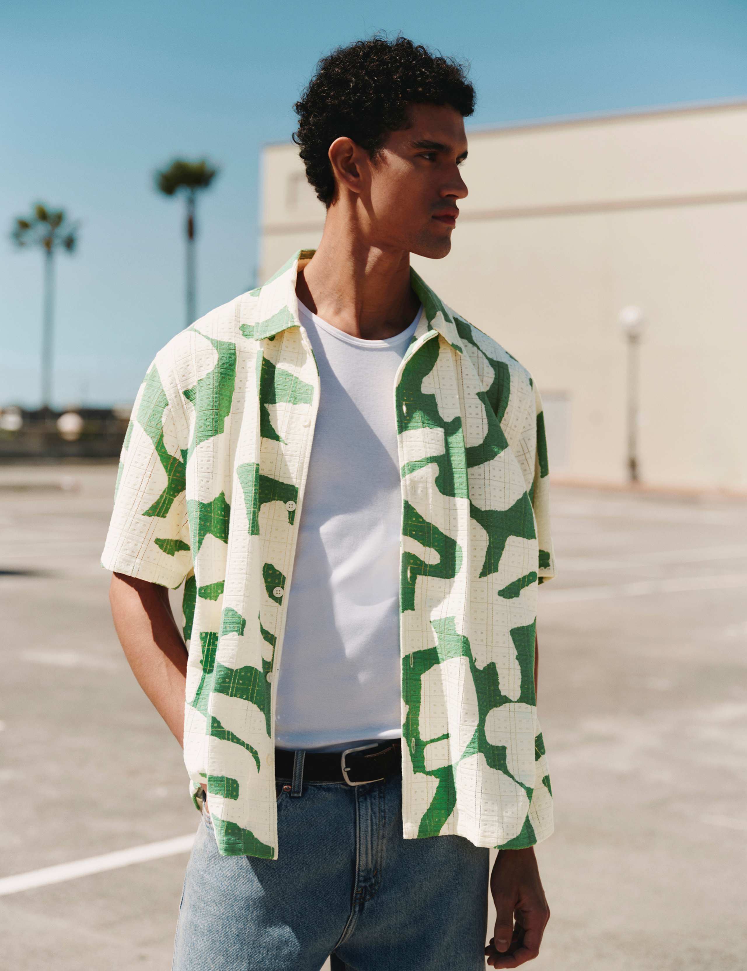 Relaxed Fit Cotton Rich Abstract Print Shirt 1 of 7