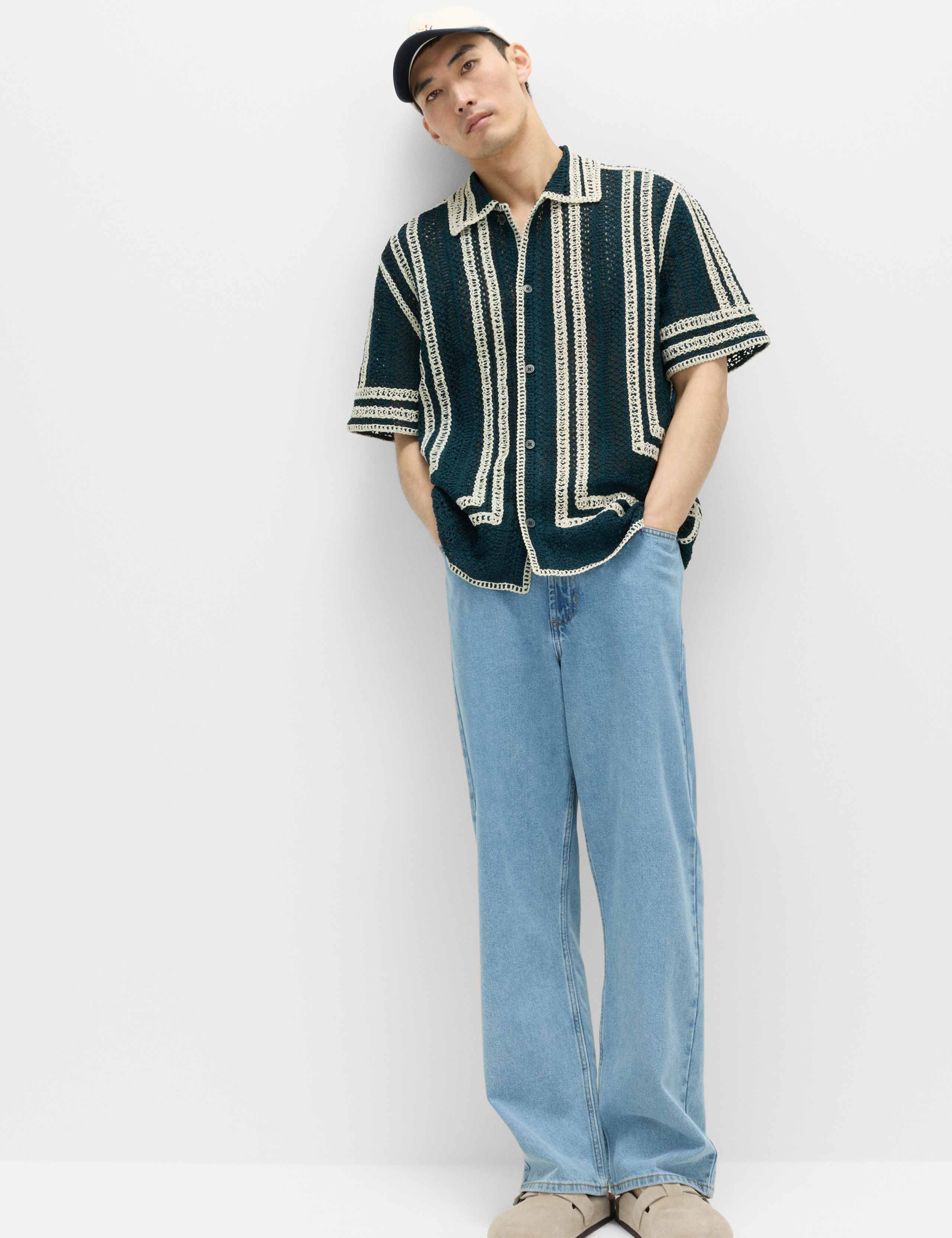 Relaxed Fit Knitted Short Sleeve Shirt 5 of 6