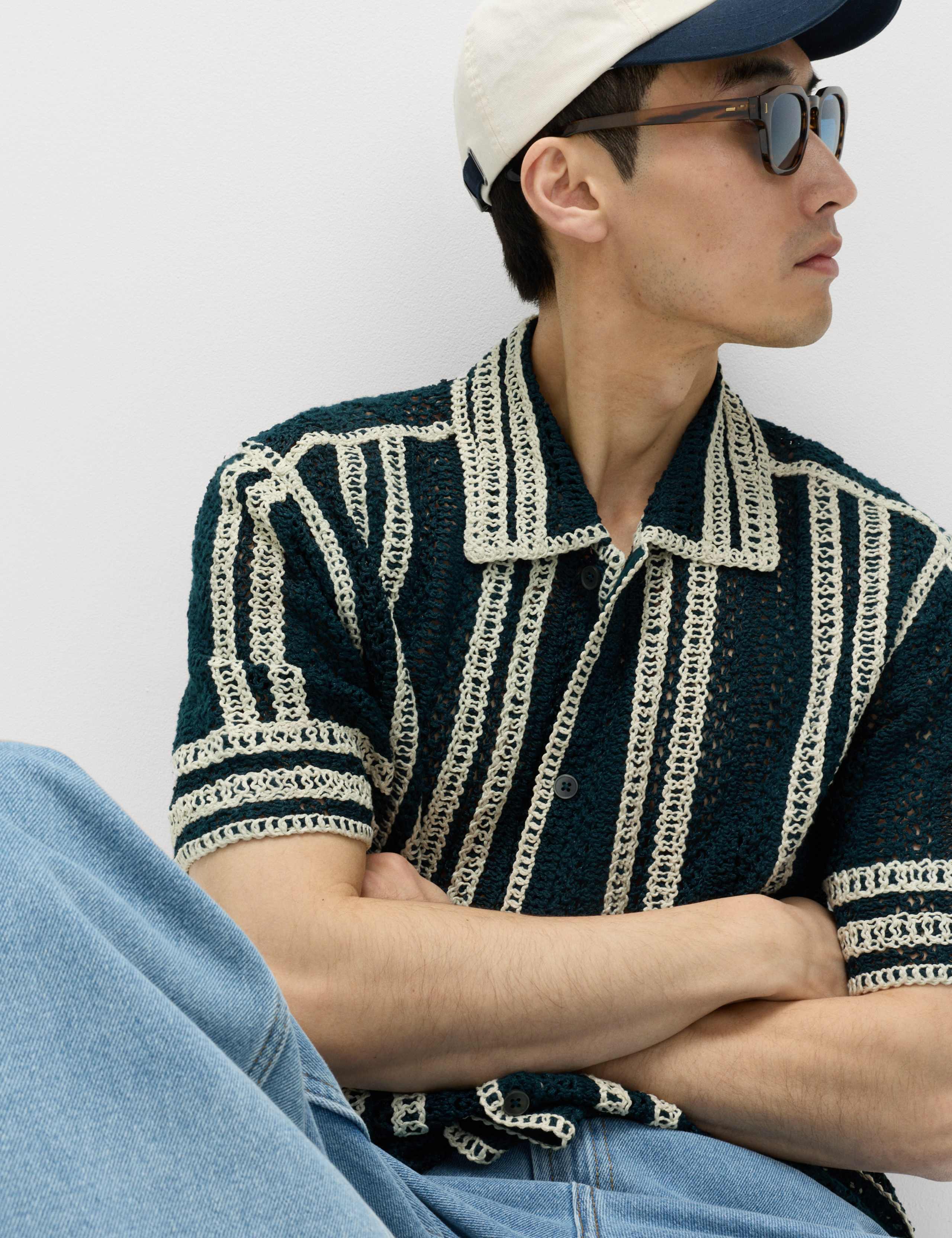 Relaxed Fit Knitted Short Sleeve Shirt 6 of 6