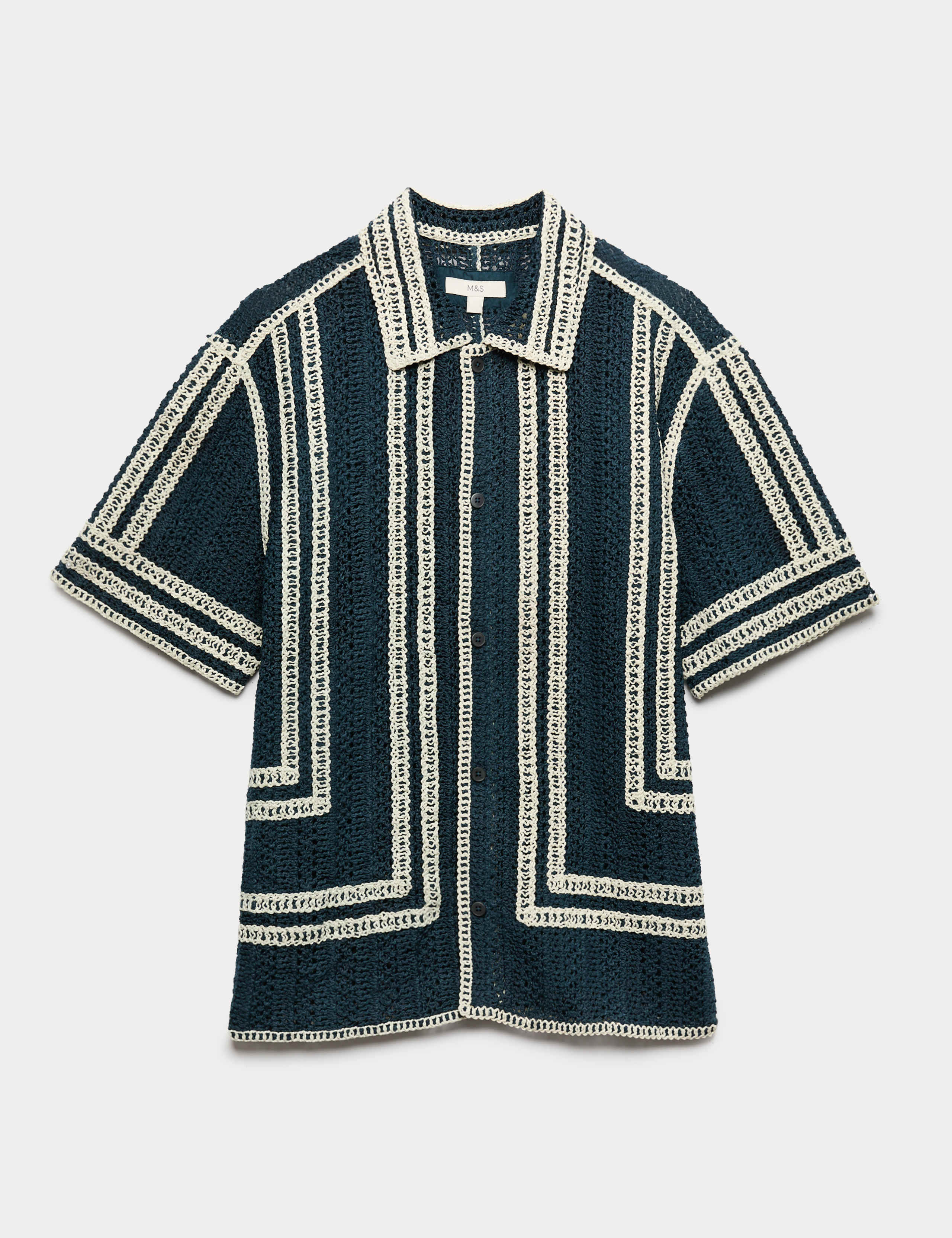 Relaxed Fit Knitted Short Sleeve Shirt 2 of 6