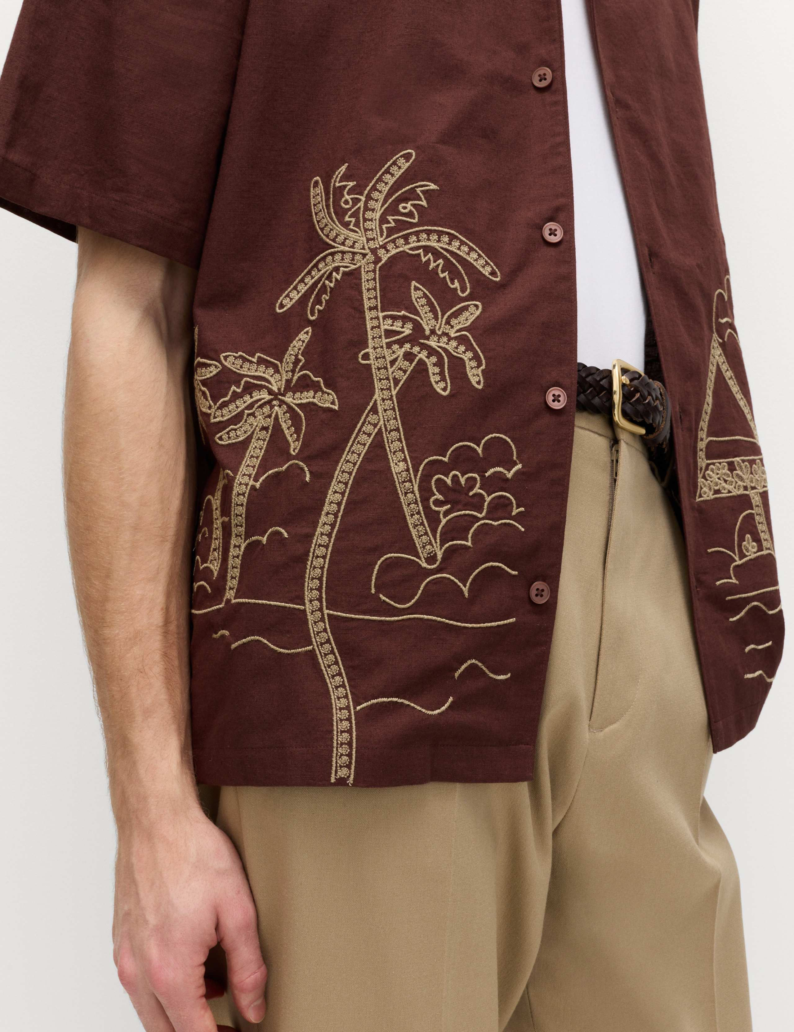 Relaxed Fit Embroidered Short Sleeve Shirt 3 of 5