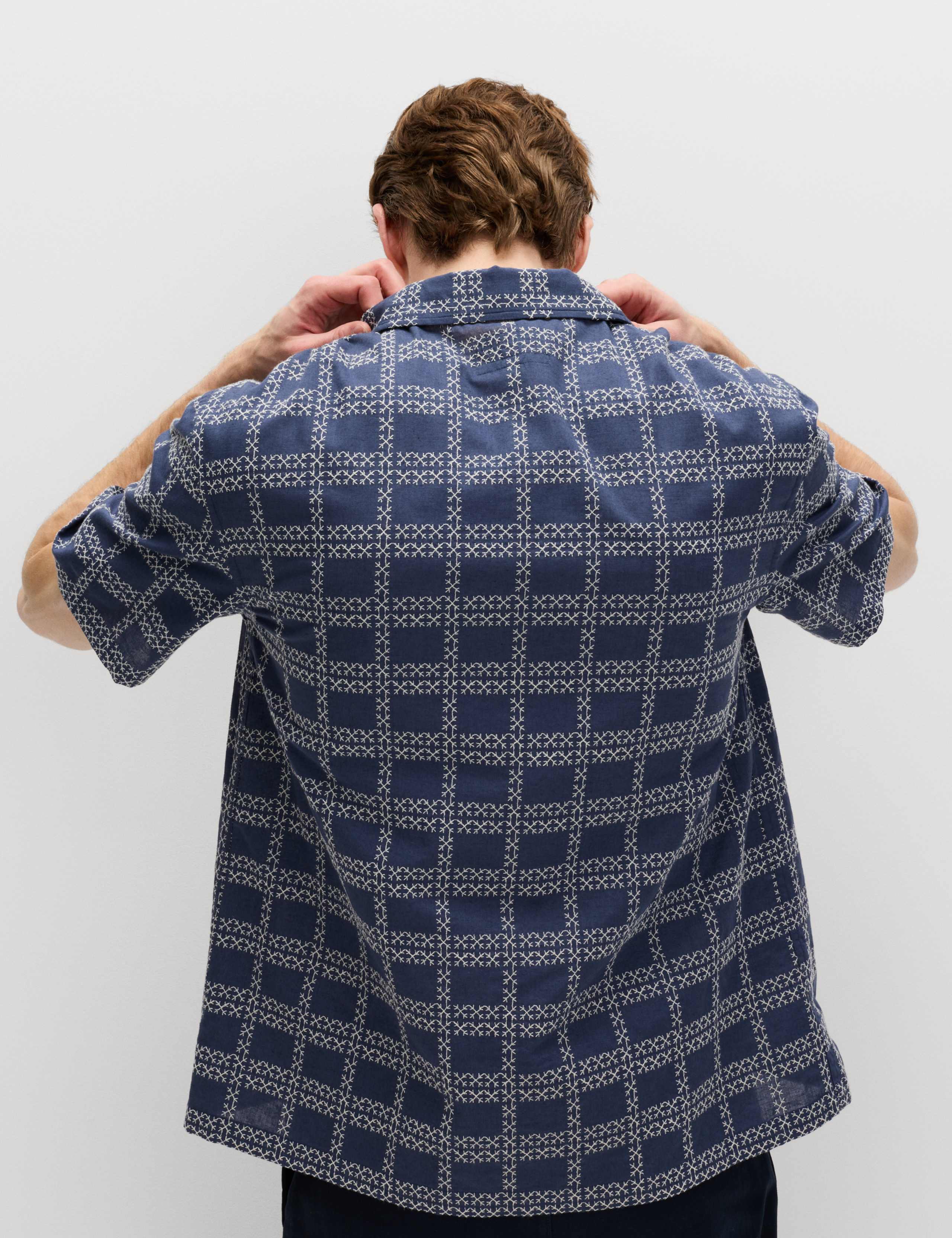 Relaxed Fit Cotton Rich Embroidered Short Sleeve Shirt 6 of 7