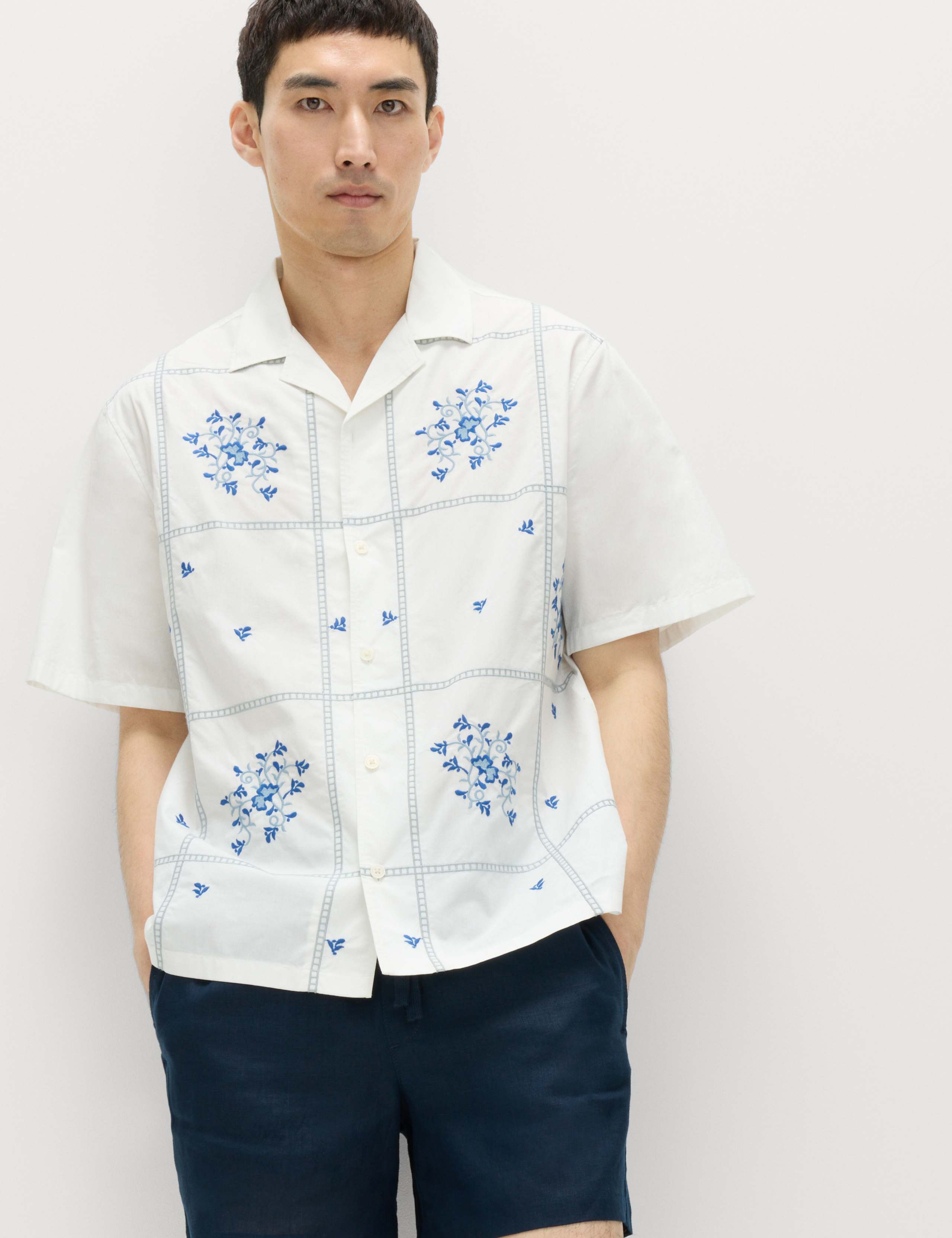 Relaxed Fit Pure Cotton Short Sleeve Shirt 1 of 6