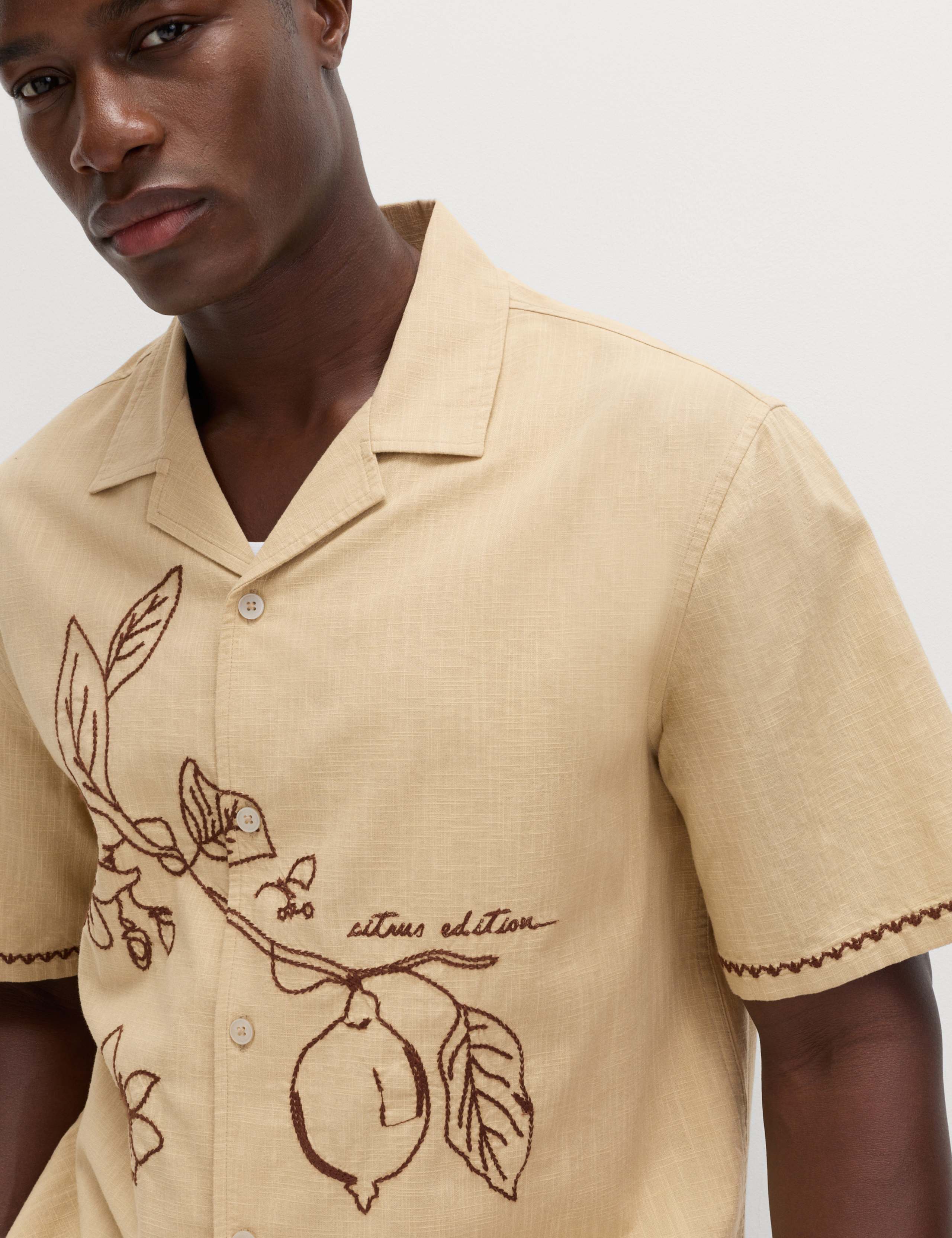 Pure Cotton Embroidered Short Sleeve Shirt 3 of 6