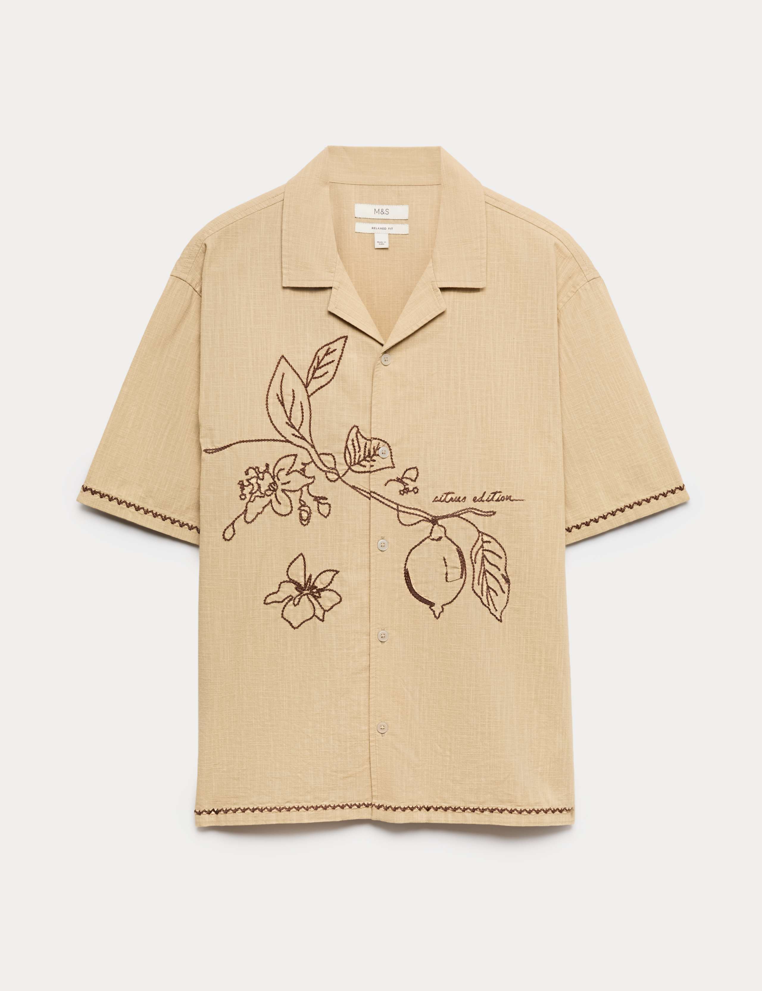 Pure Cotton Embroidered Short Sleeve Shirt 2 of 6