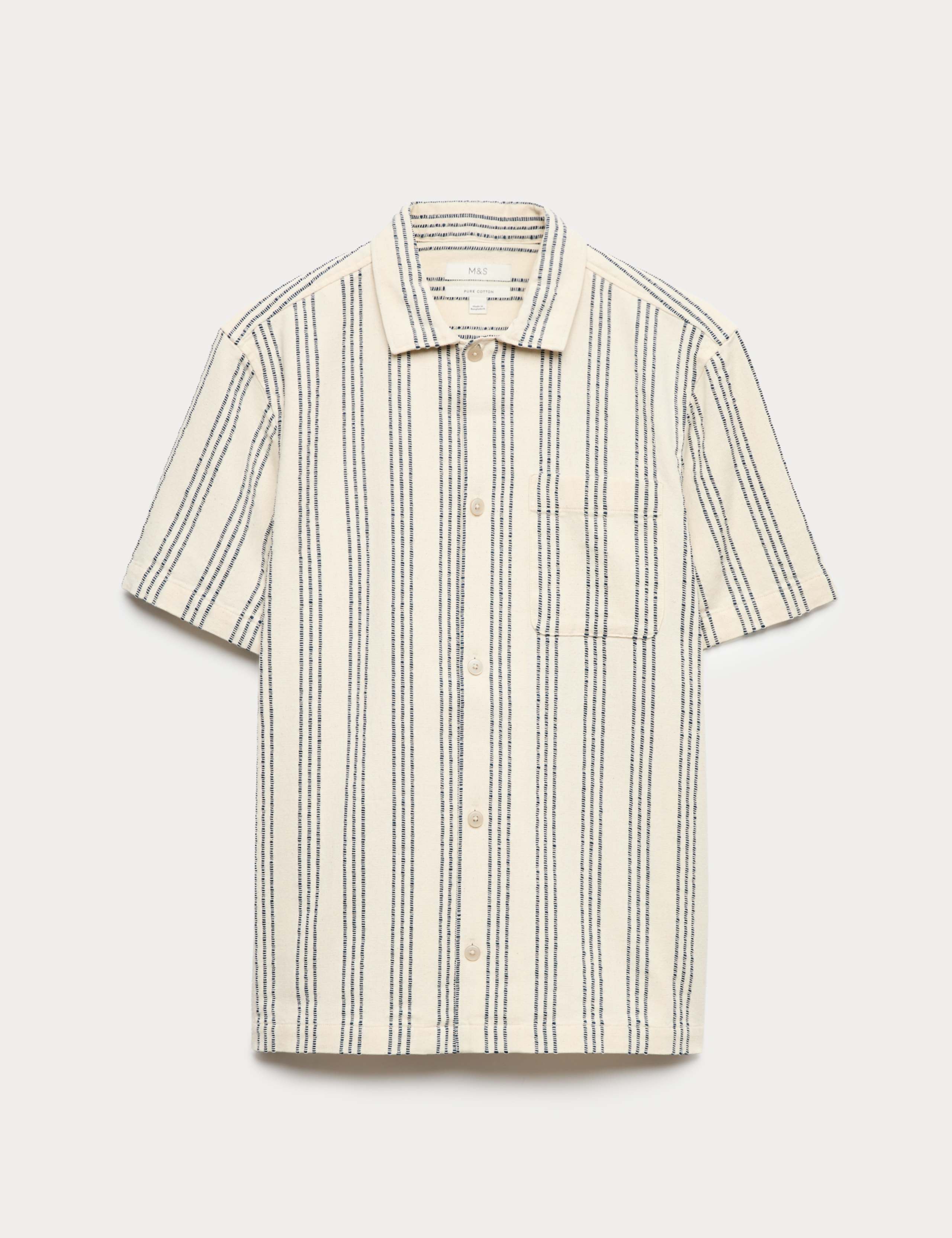 Pure Cotton Textured Short Sleeve Shirt 2 of 6