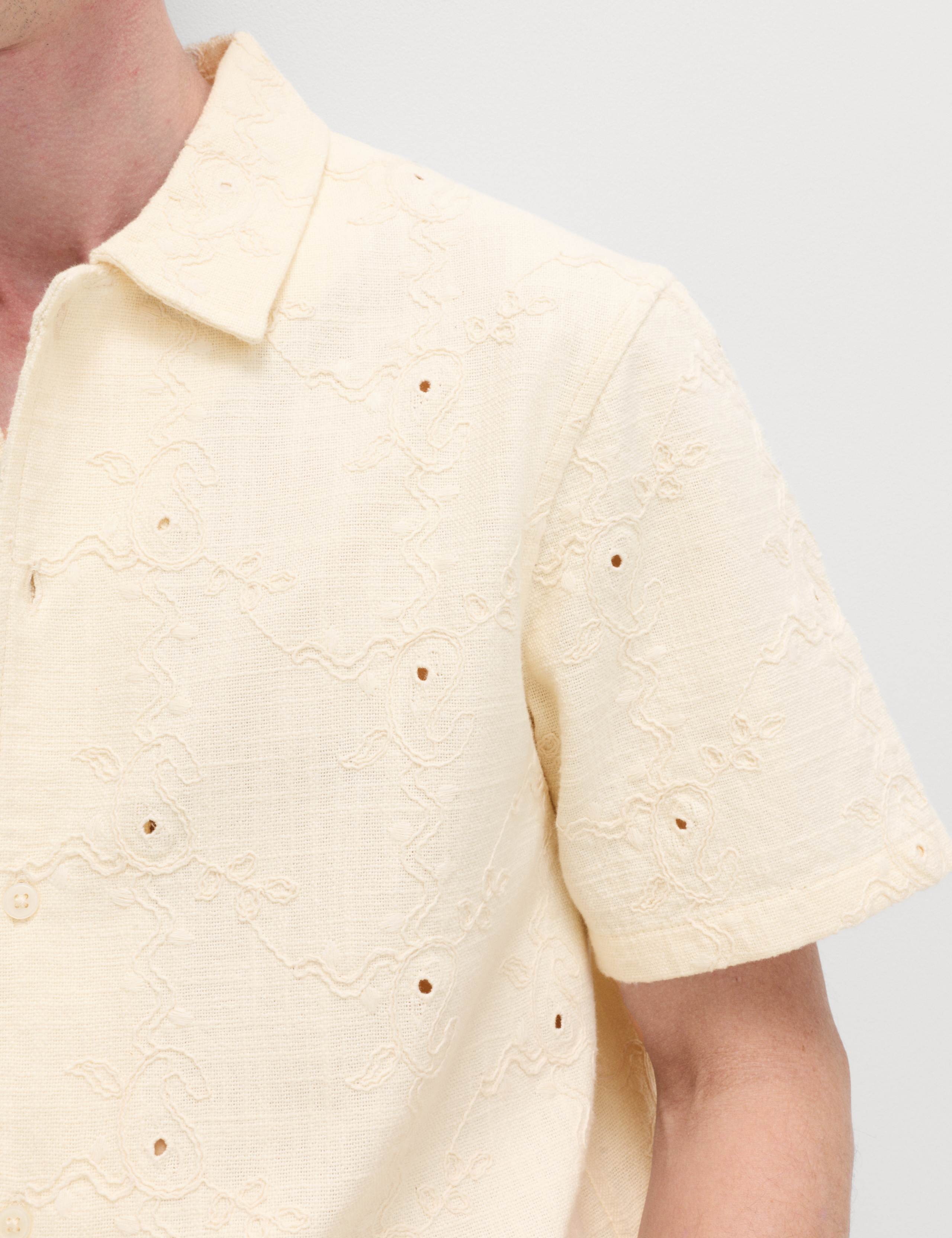 Pure Cotton Embroidered Short Sleeve Shirt 4 of 6