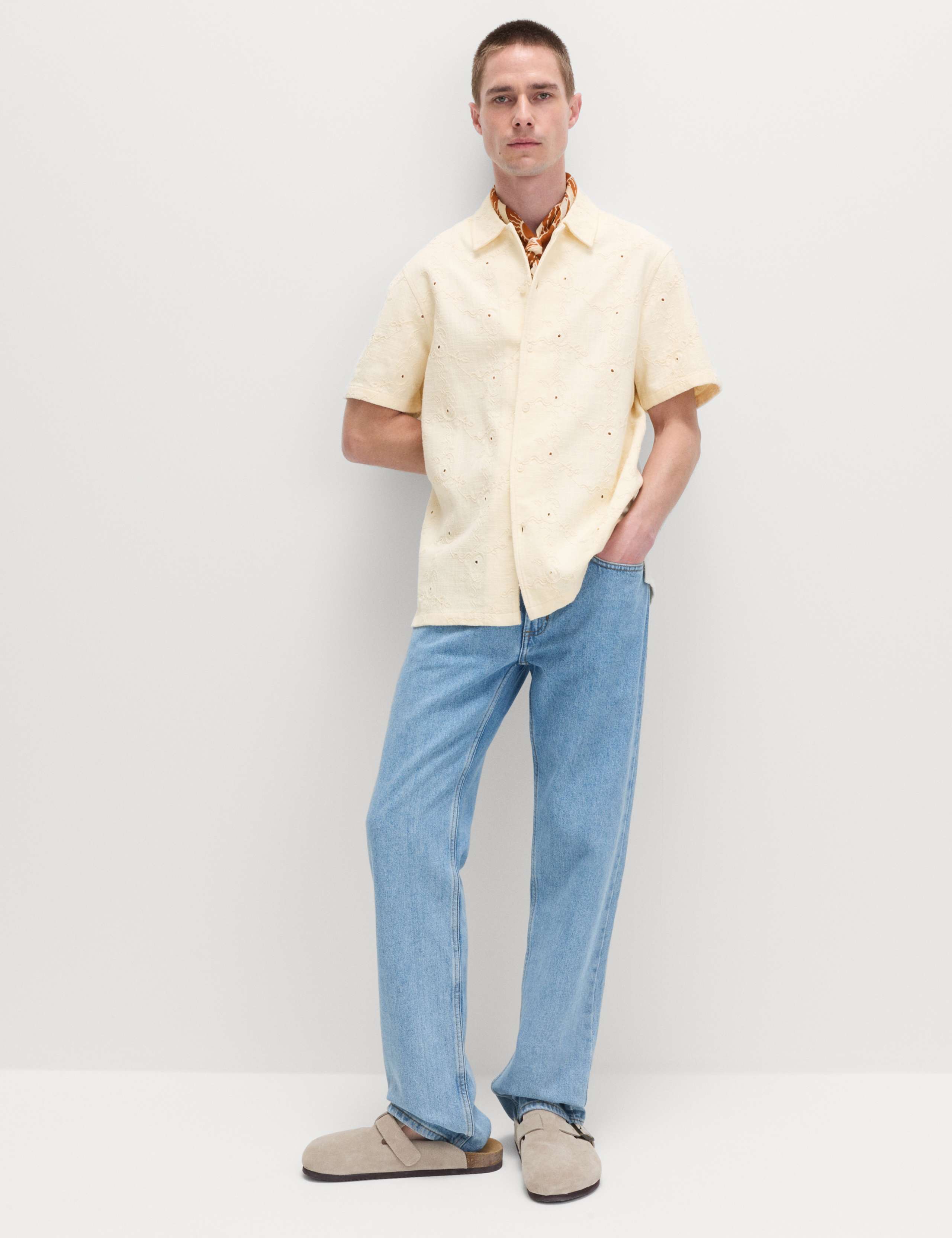 Pure Cotton Embroidered Short Sleeve Shirt 6 of 6