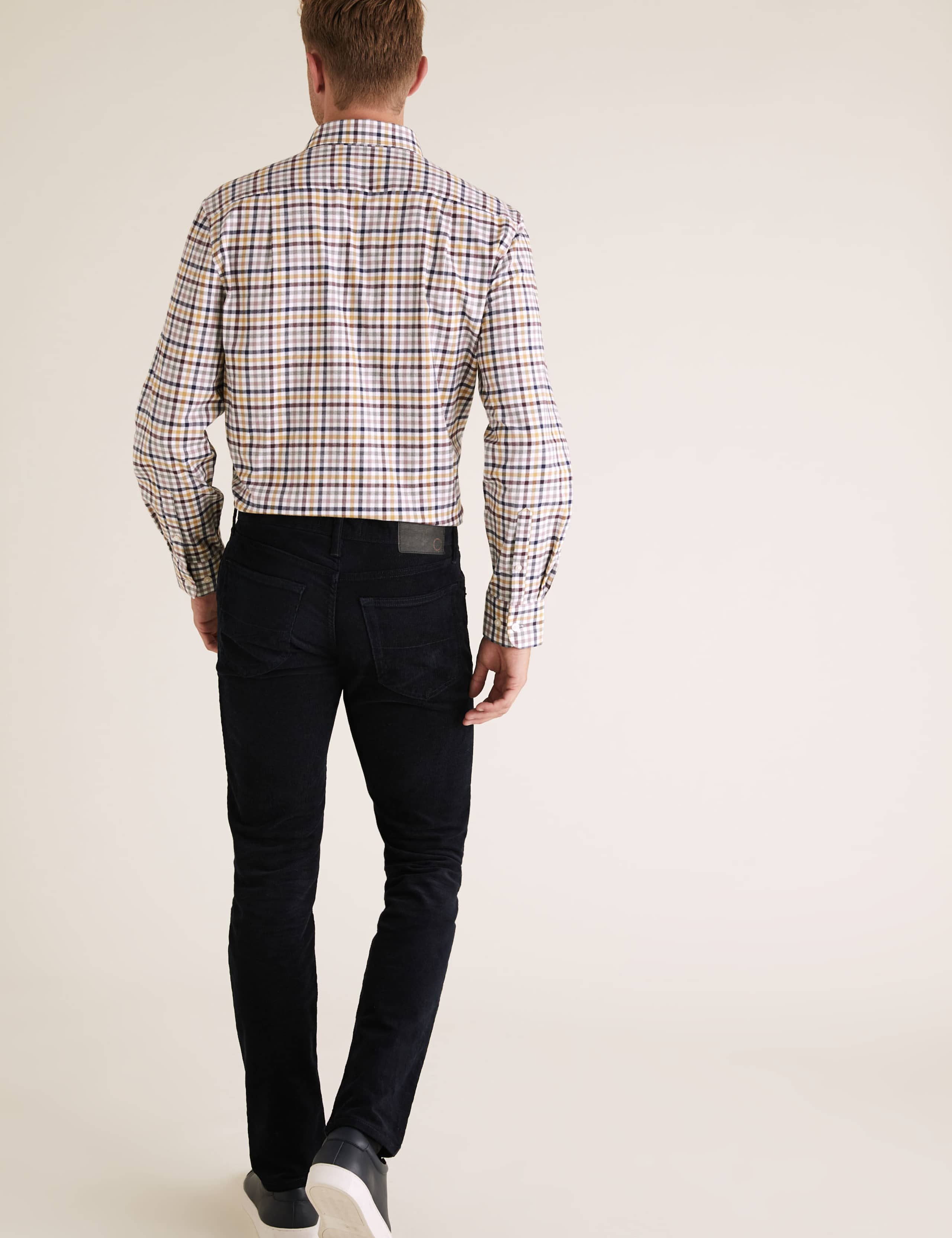 Regular Fit Brushed Cotton Checked Shirt 4 of 4