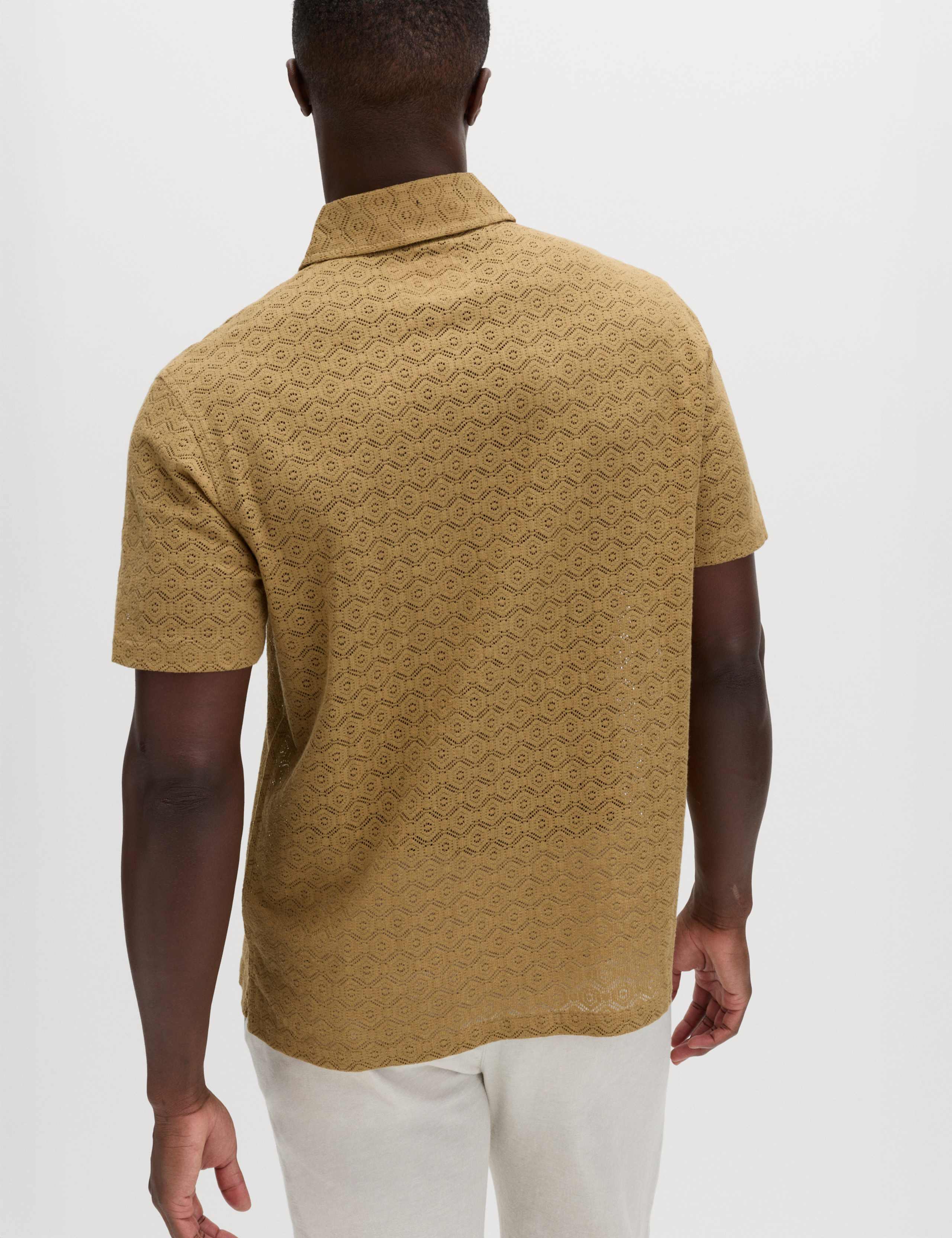 Regular Fit Cotton Rich Textured Short Sleeve Shirt 4 of 5
