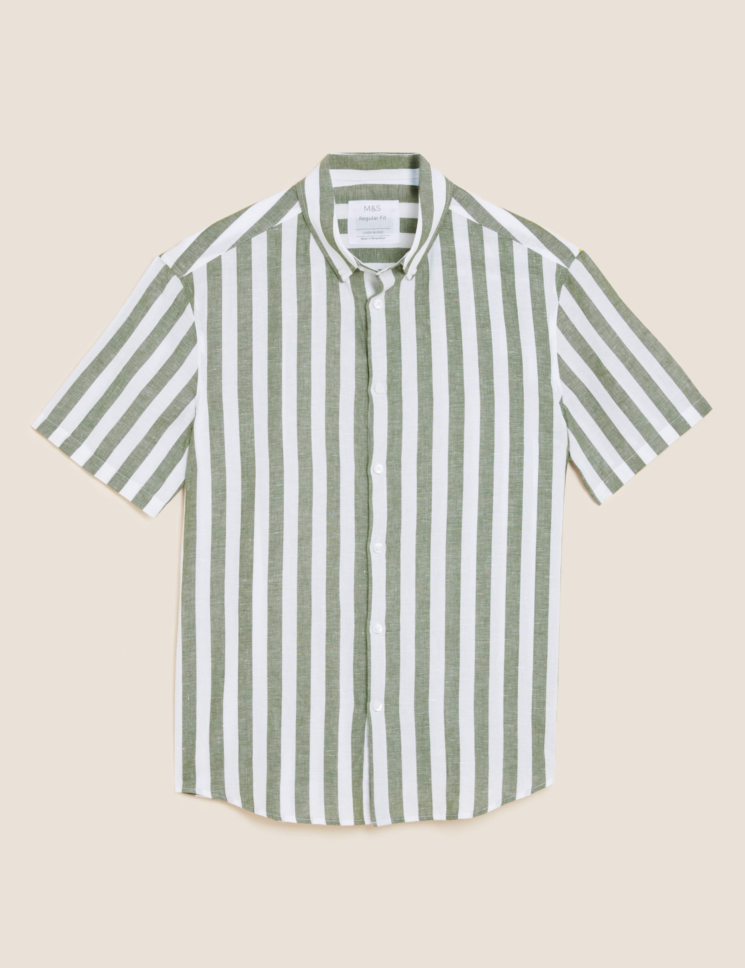 Easy Iron Linen Striped Shirt 2 of 5