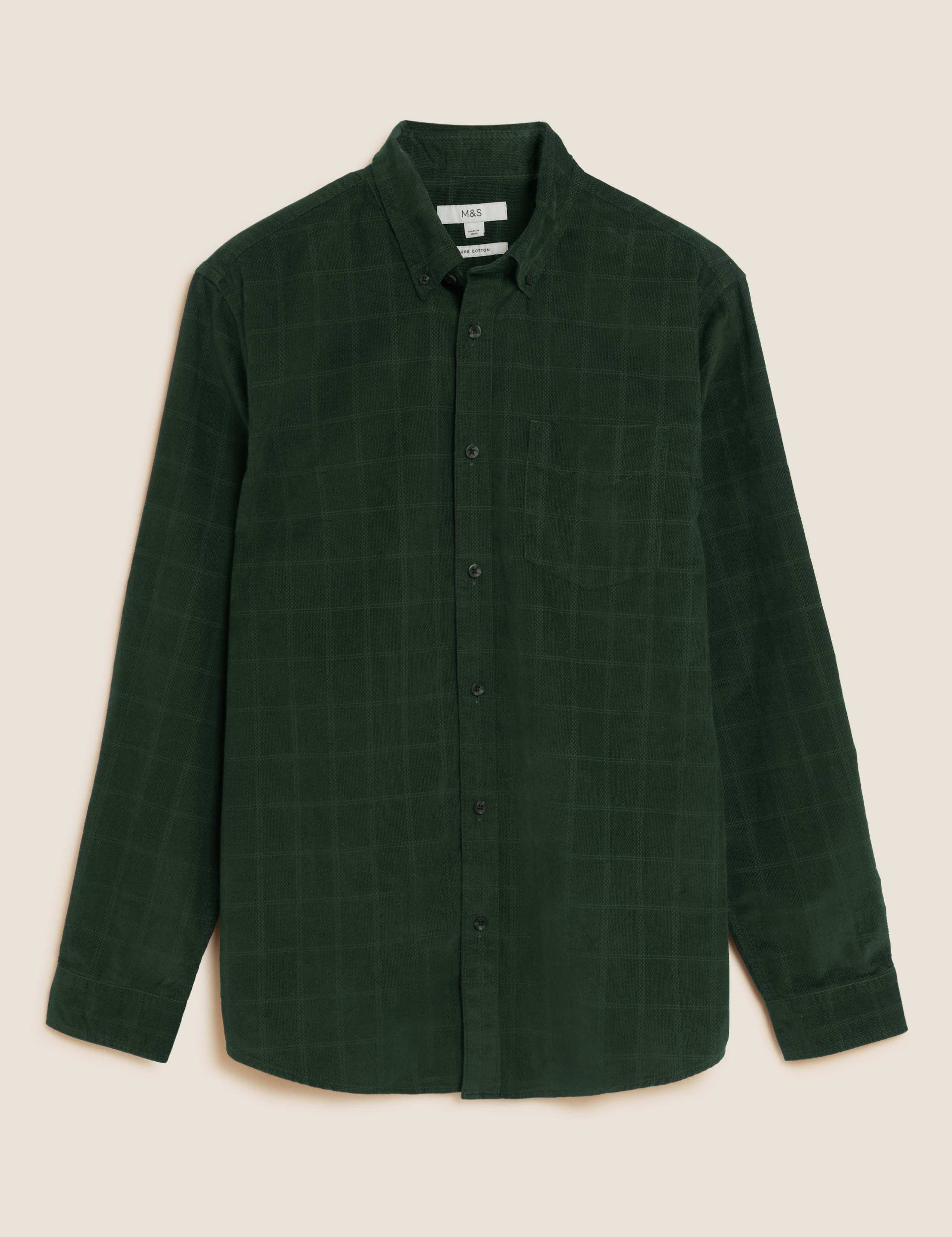 Pure Cotton Corduroy Check Shirt 2 of 2