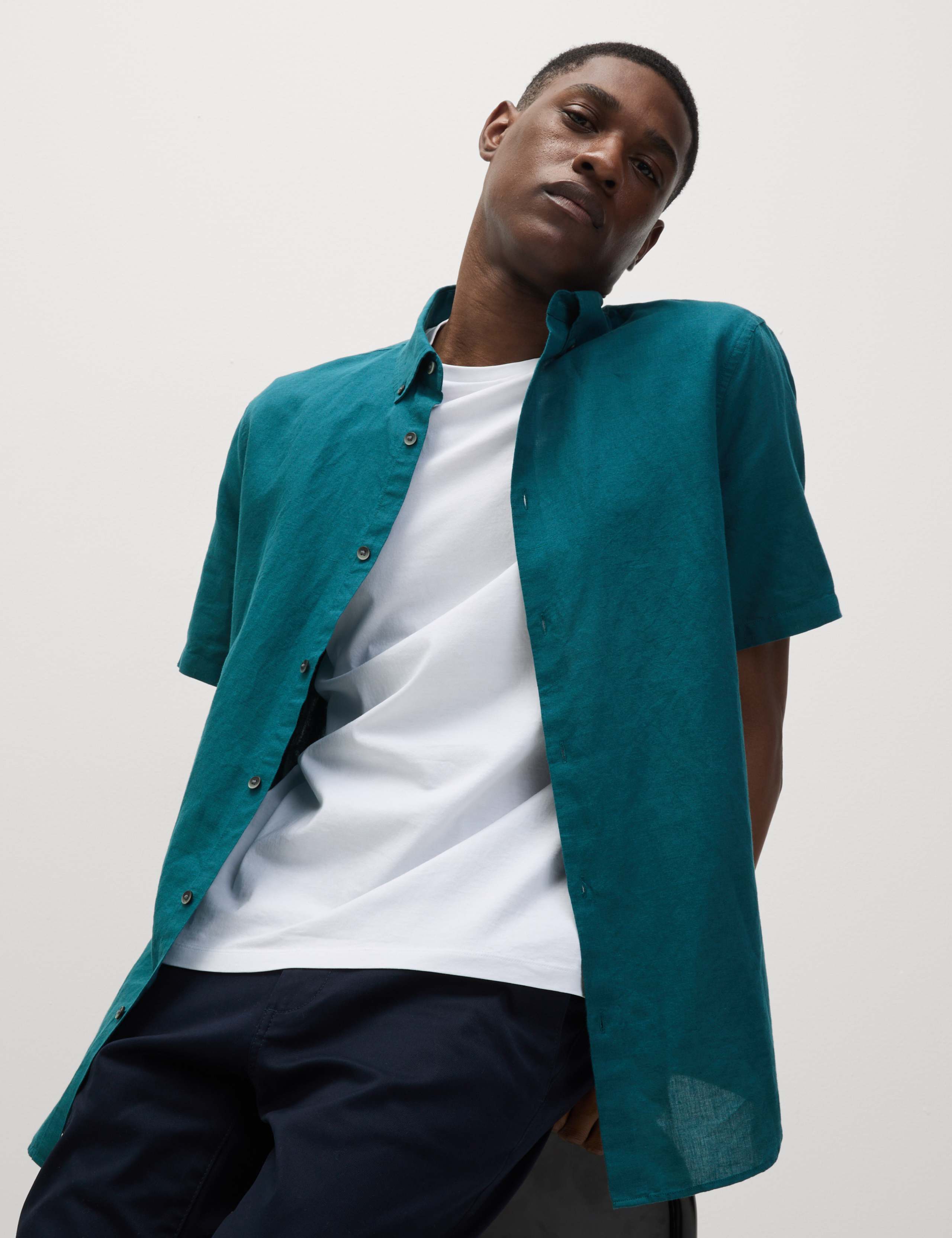 Linen Cotton Short Sleeve Shirt 6 of 6