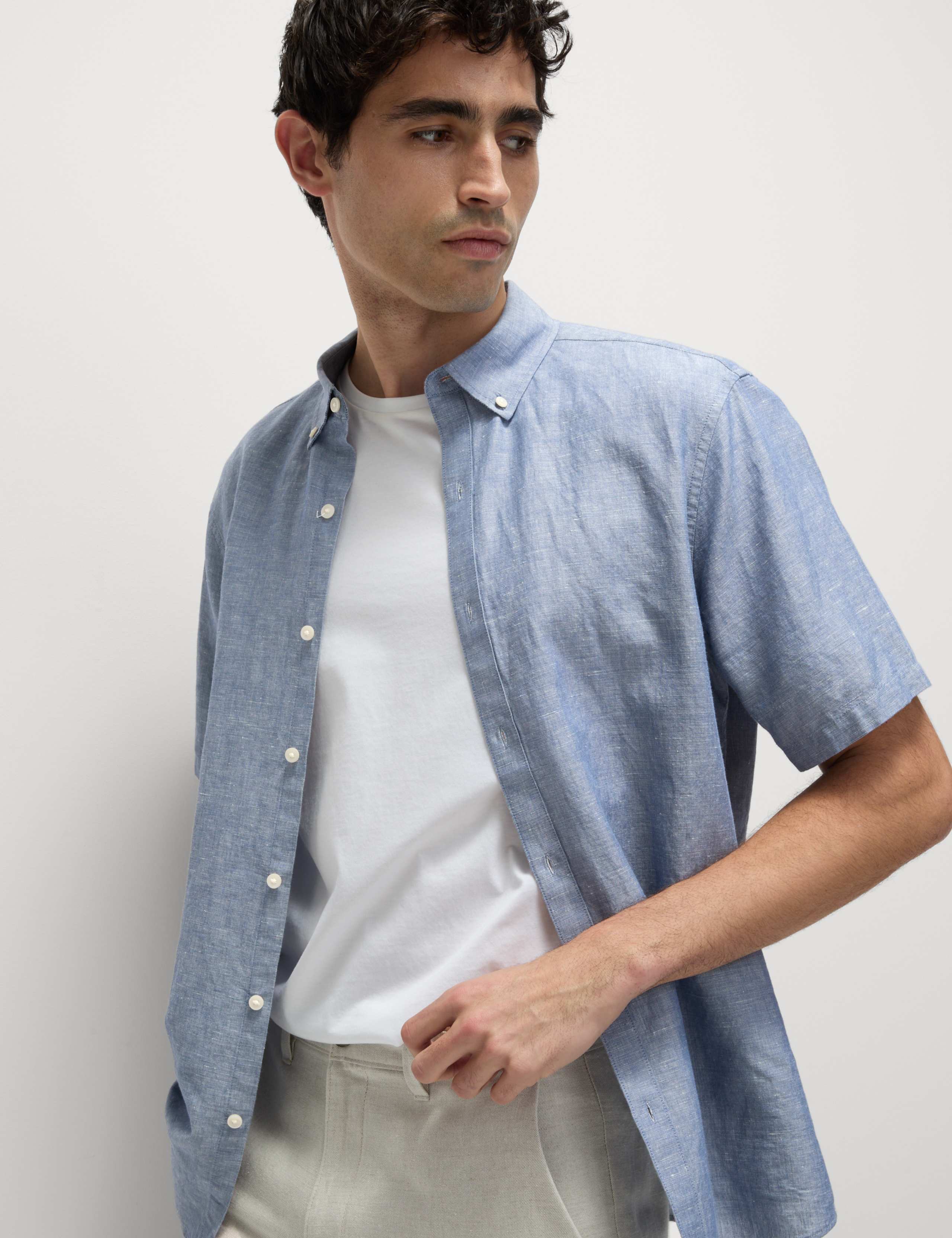 Linen Cotton Short Sleeve Shirt 5 of 5