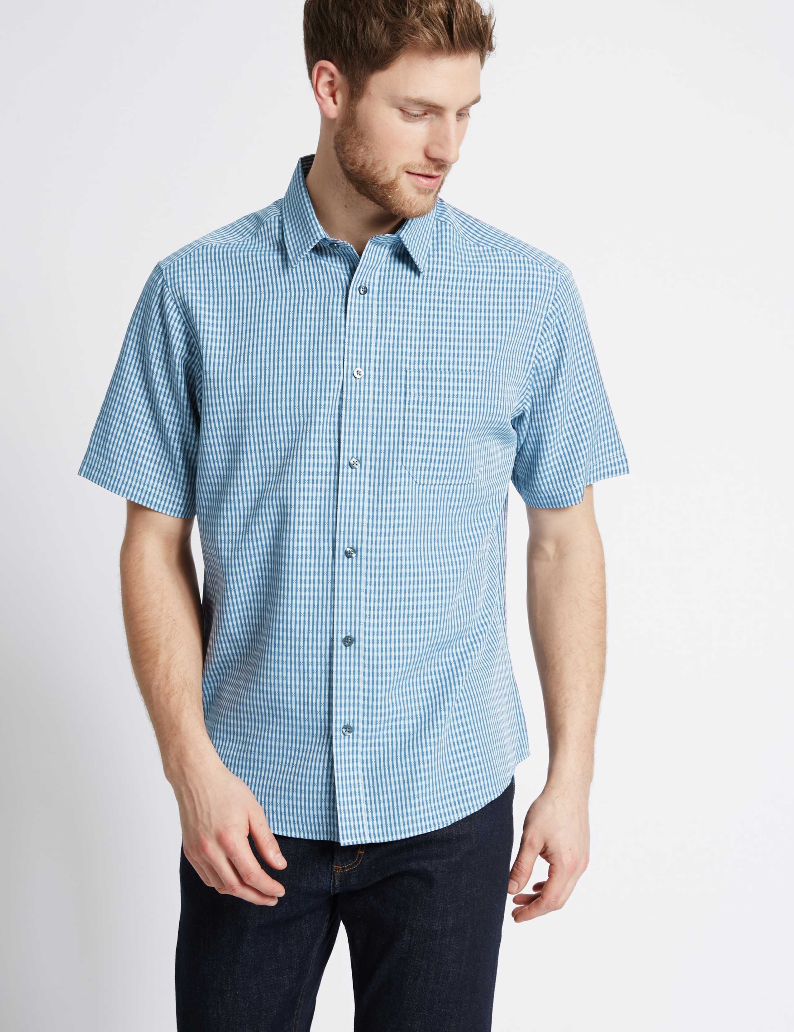Easy Care Checked Shirt with Pocket 1 of 4