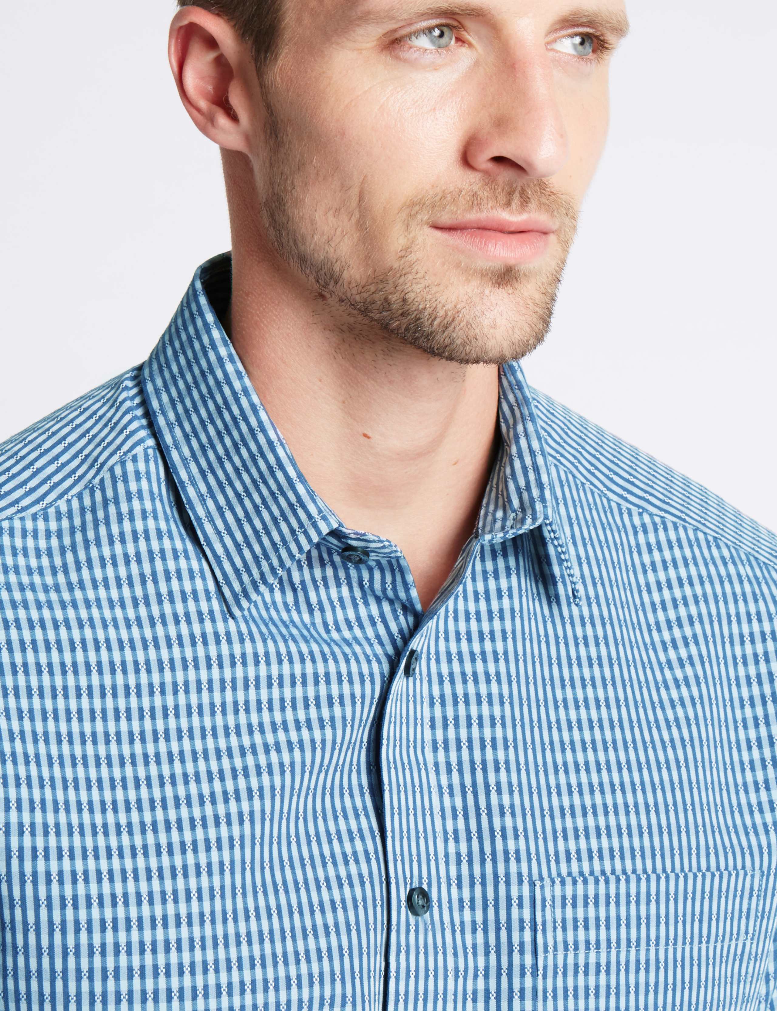 Easy Care Checked Shirt with Pocket 4 of 4