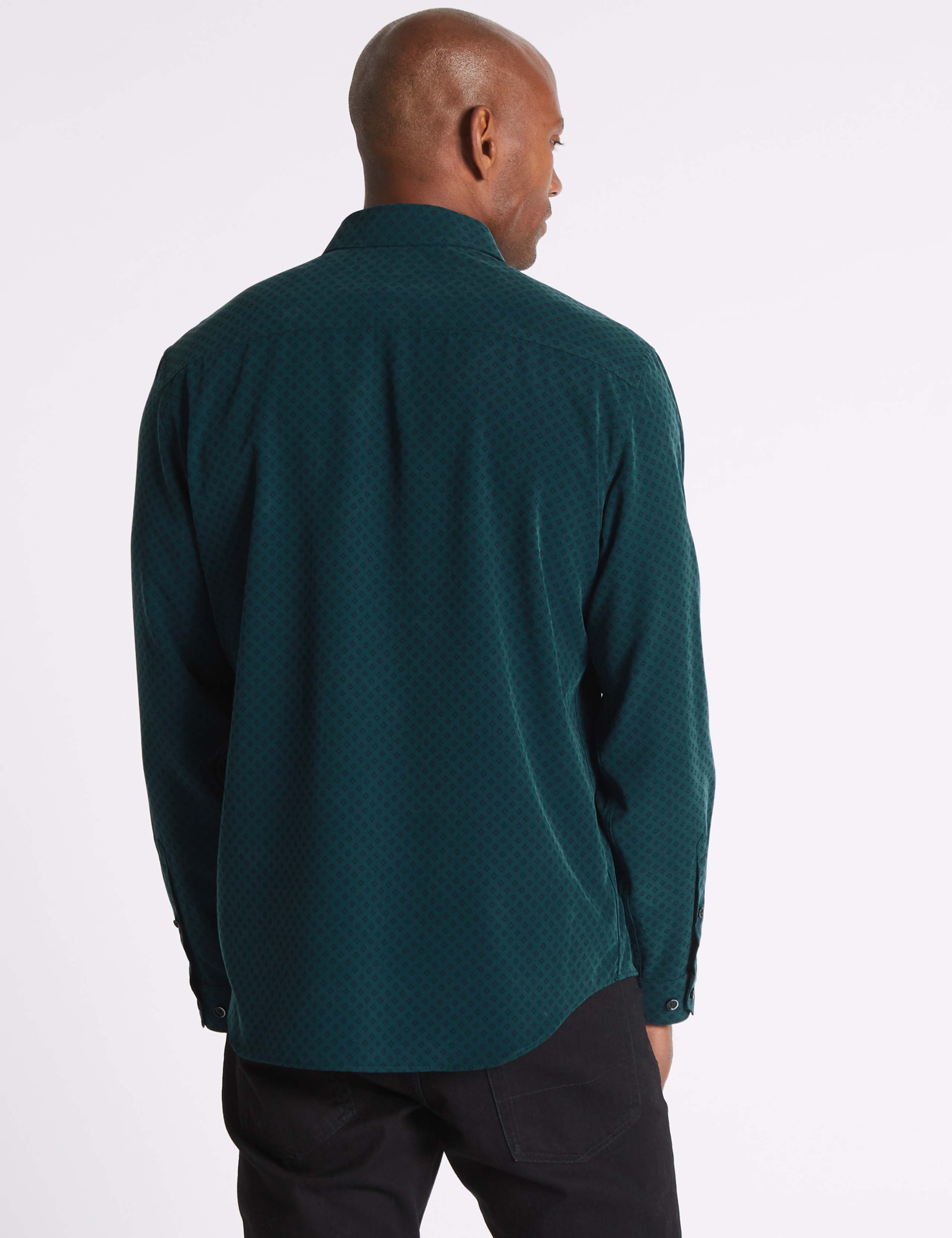 Luxury Soft Touch Geo Print Shirt 4 of 5