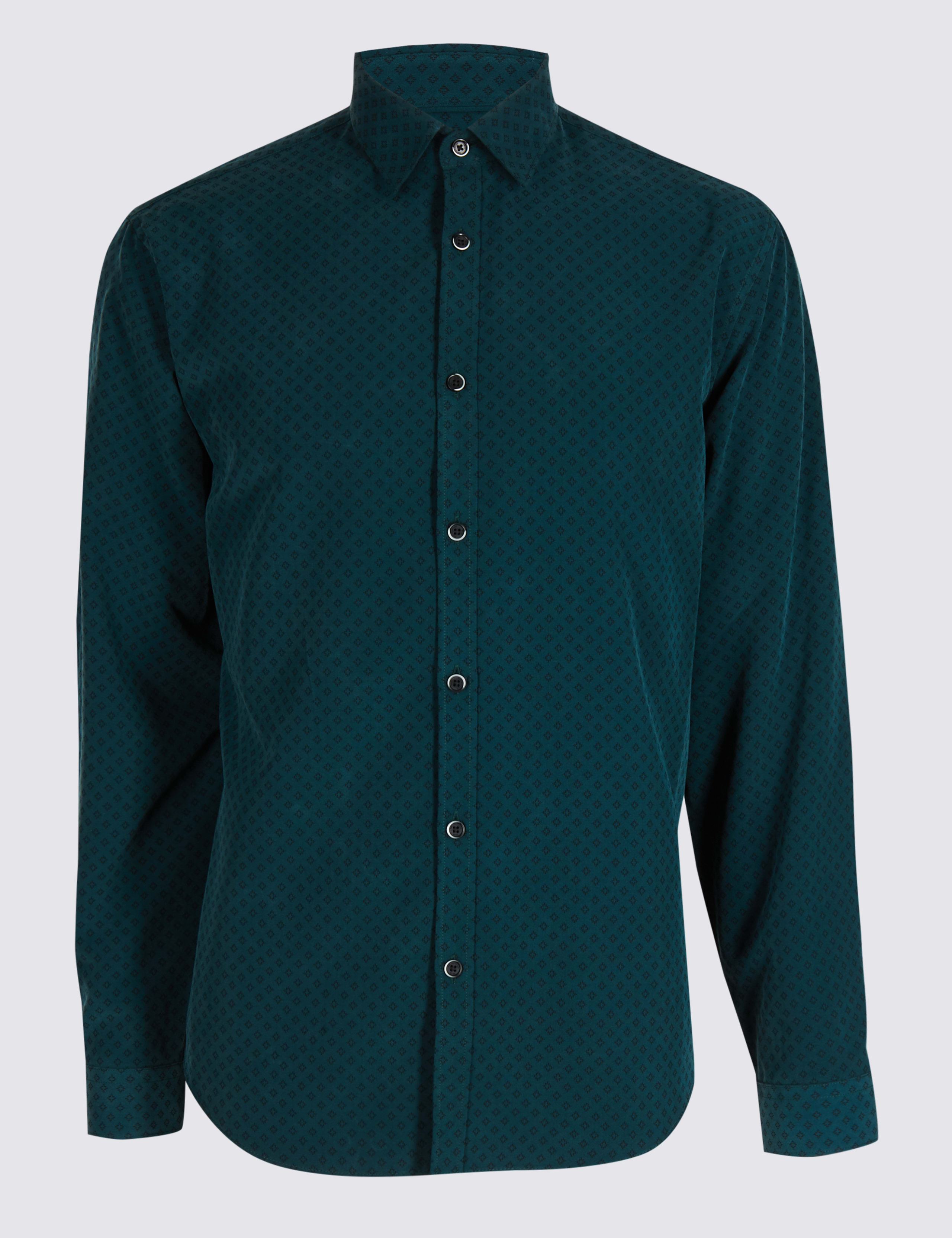 Luxury Soft Touch Geo Print Shirt 2 of 5