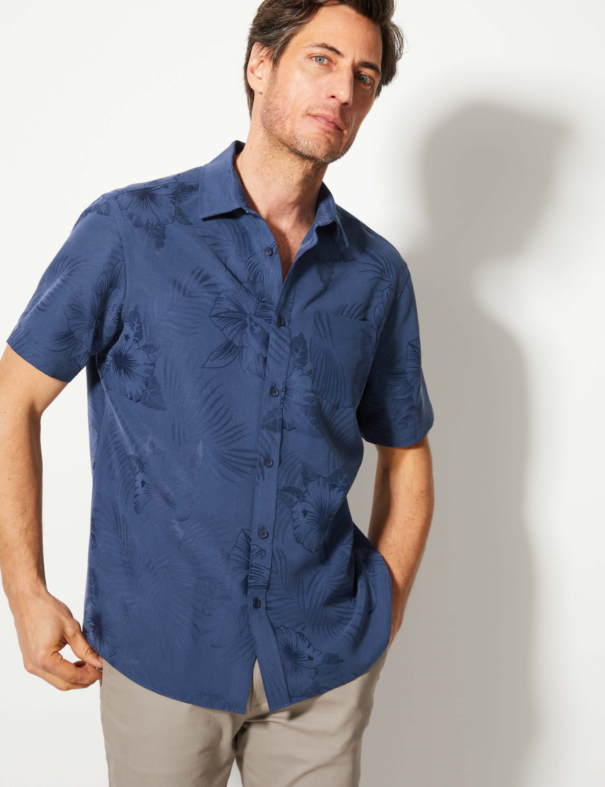 Modal Rich Floral Print Shirt 1 of 5