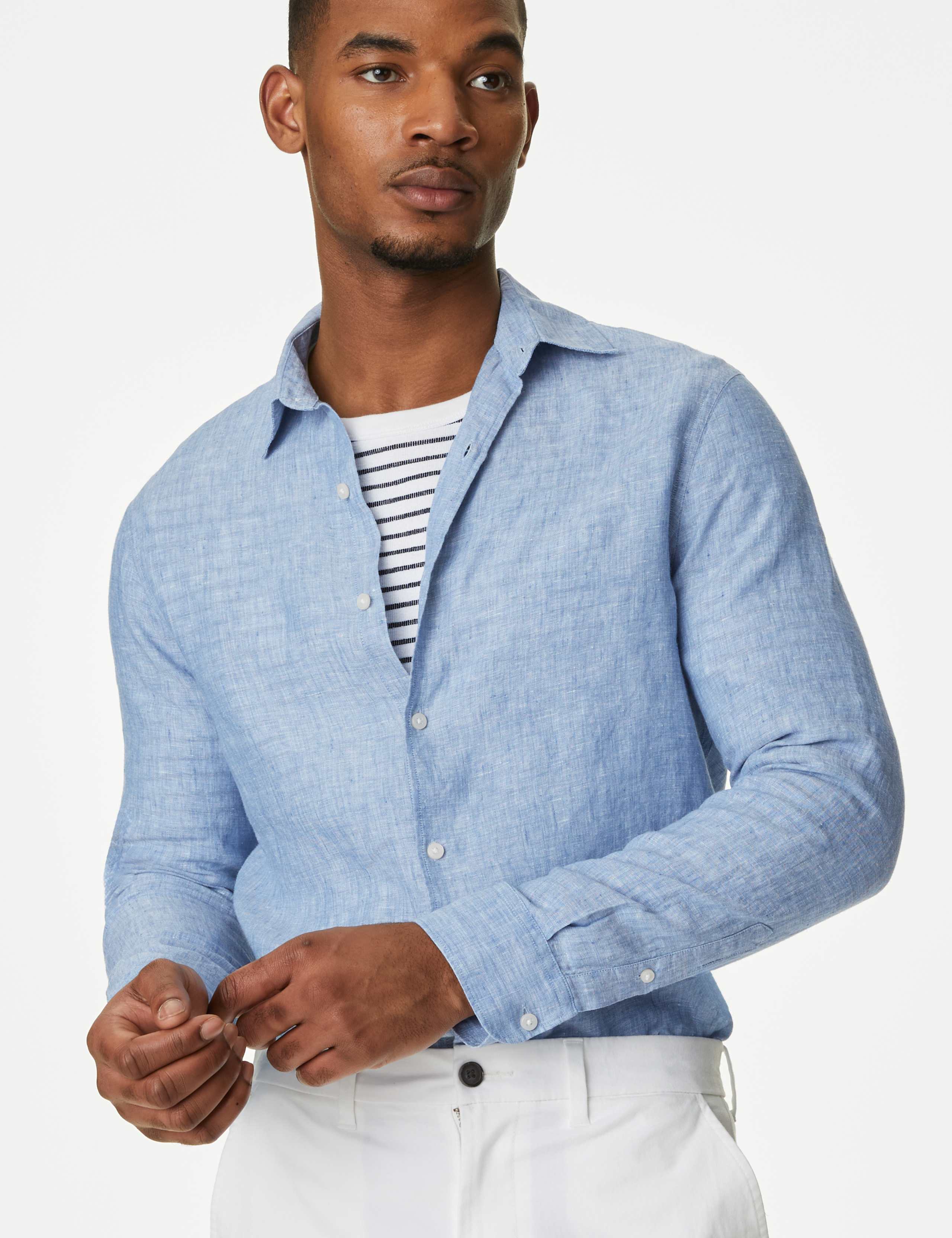Pure Linen Slim Fit Shirt 4 of 5