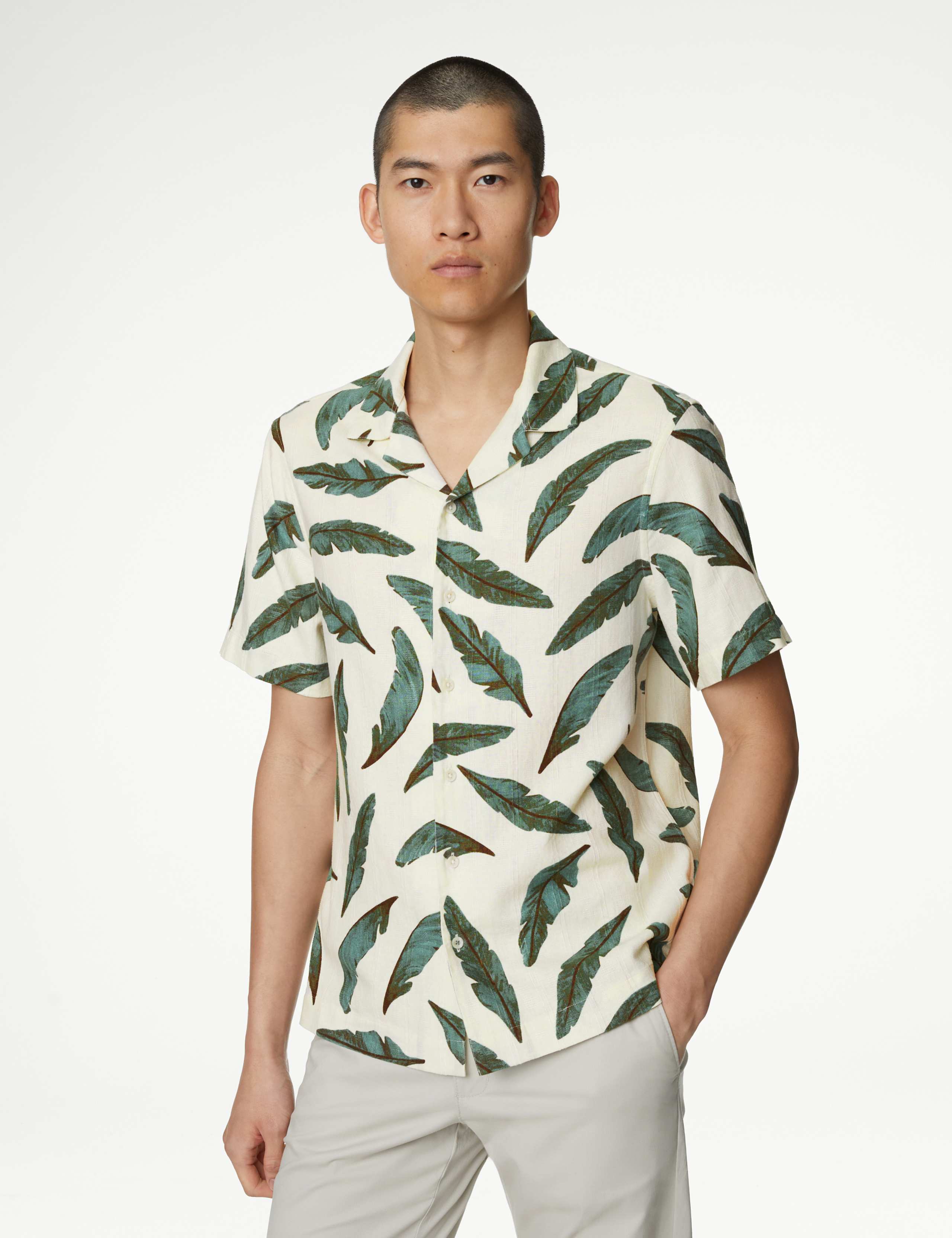 Easy Iron Linen Blend Printed Shirt 5 of 6