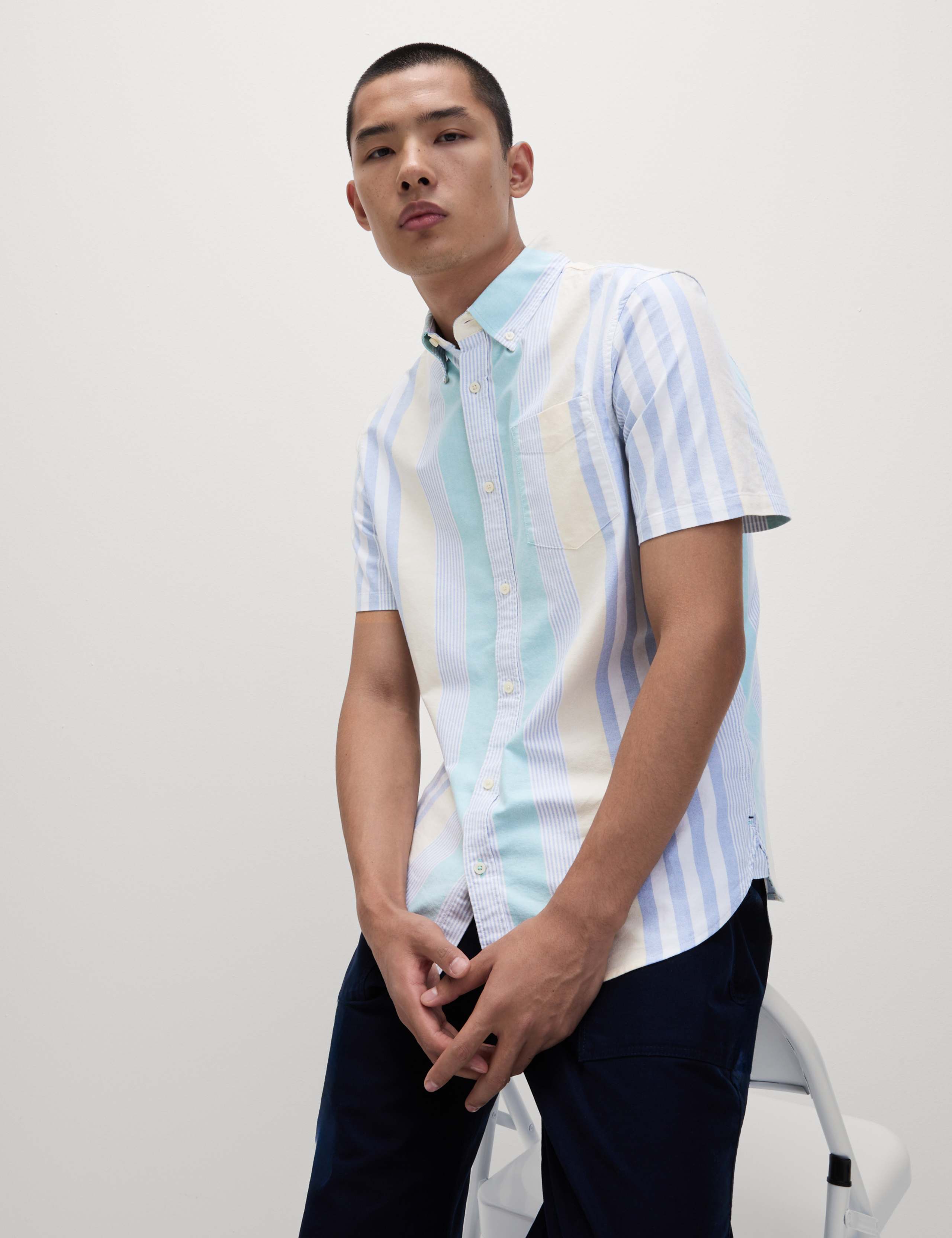 Cotton Rich Striped Shirt 1 of 7